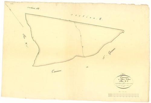 Villiers-le-Duc - Section G2 - 3 P PLAN 704/10