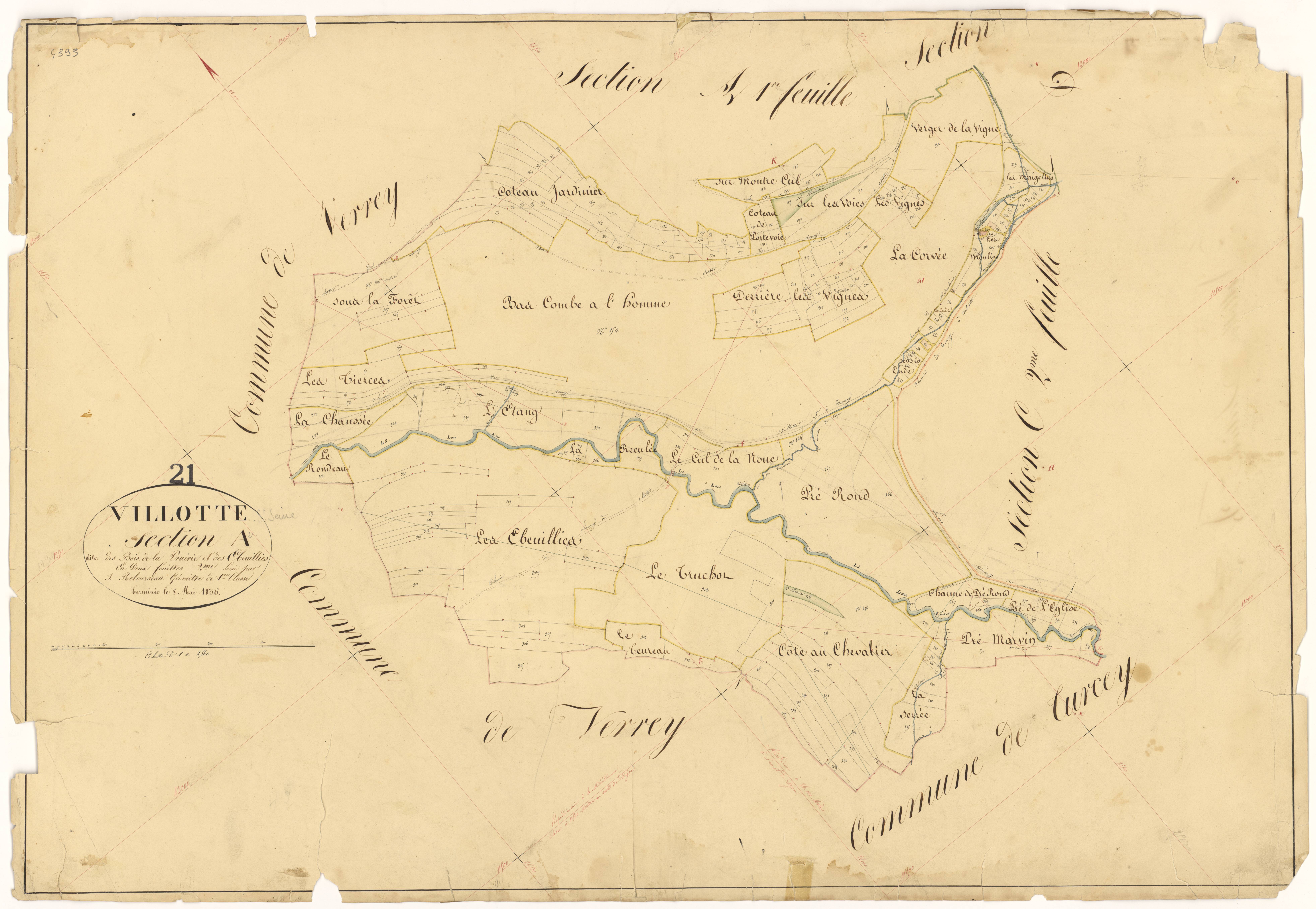 Villotte-Saint-Seine - Section A2 - 3 P PLAN 705/3