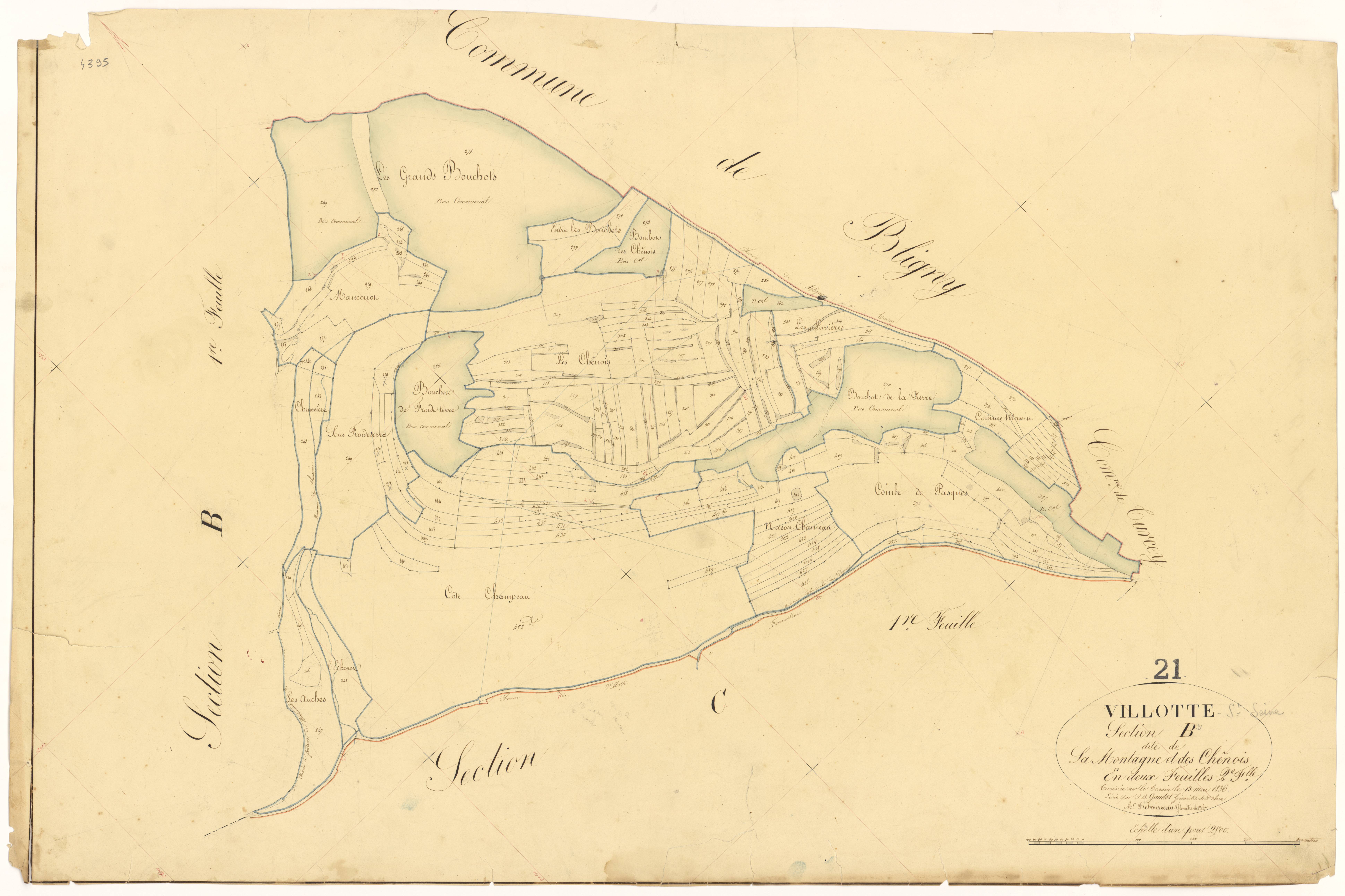 Villotte-Saint-Seine - Section B2 - 3 P PLAN 705/5