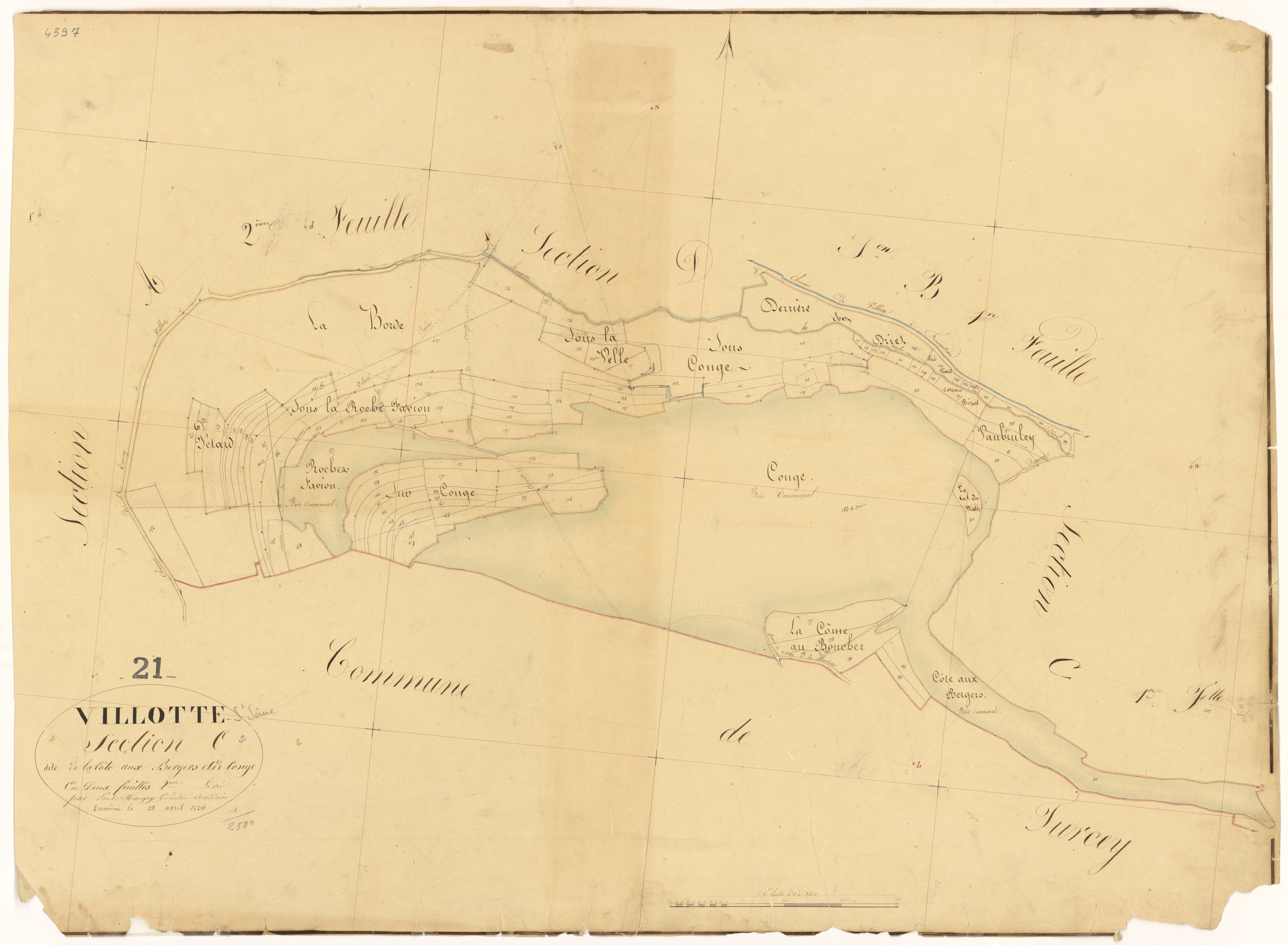Villotte-Saint-Seine - Section C2 - 3 P PLAN 705/7