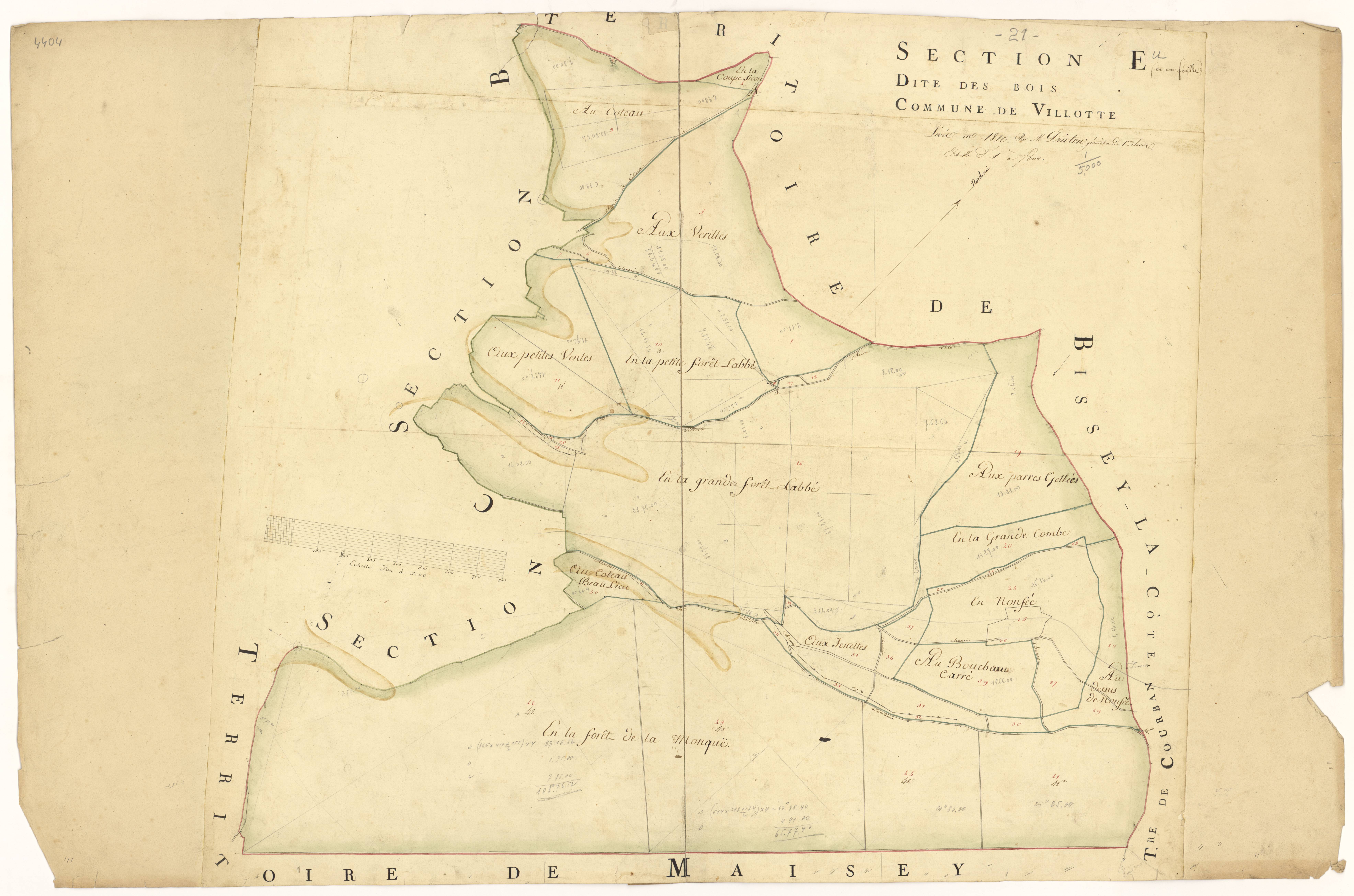 Villotte-sur-Ource - Section E - 3 P PLAN 706/6