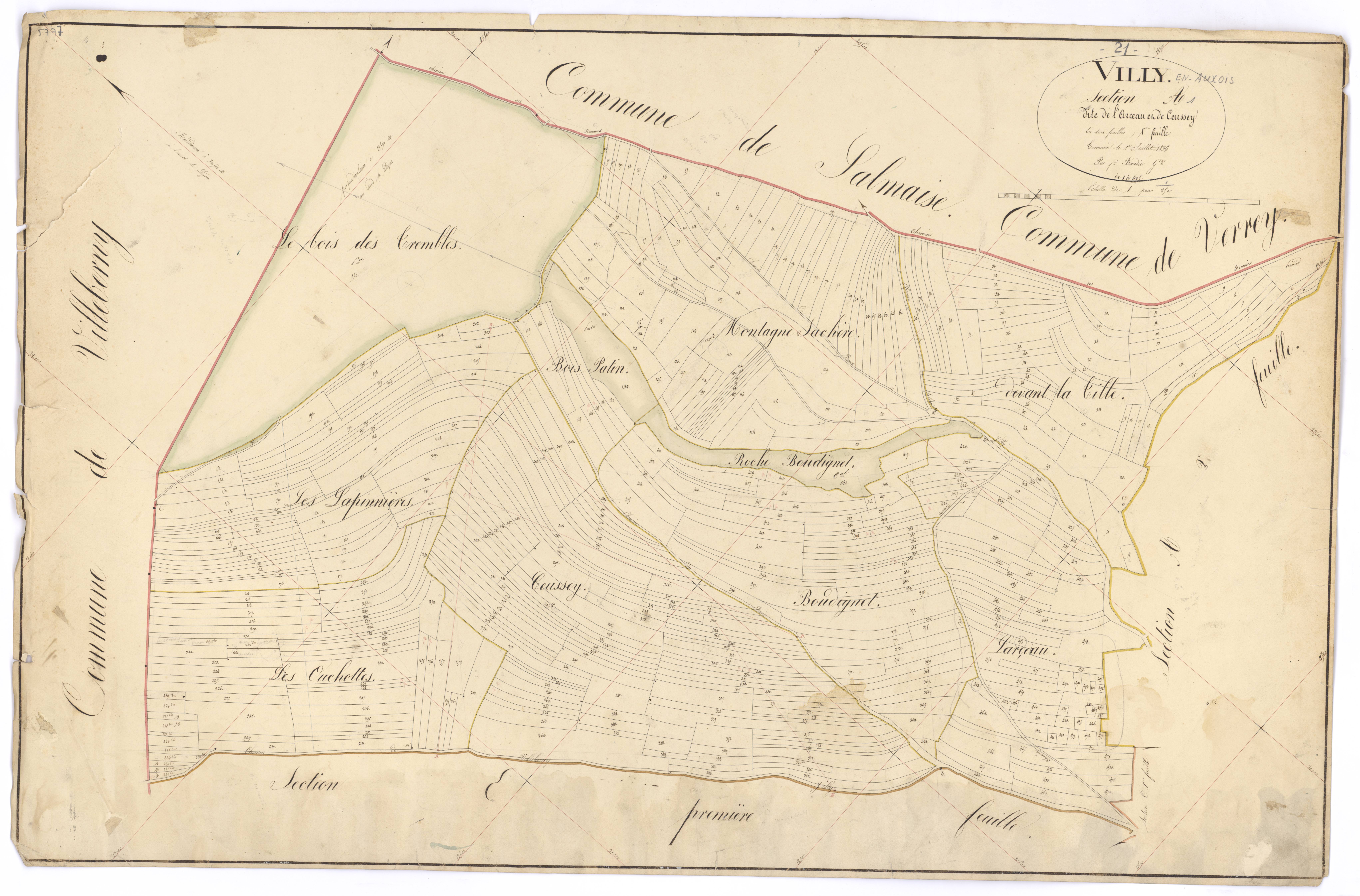 Villy-en-Auxois - Section A1 - 3 P PLAN 707/2