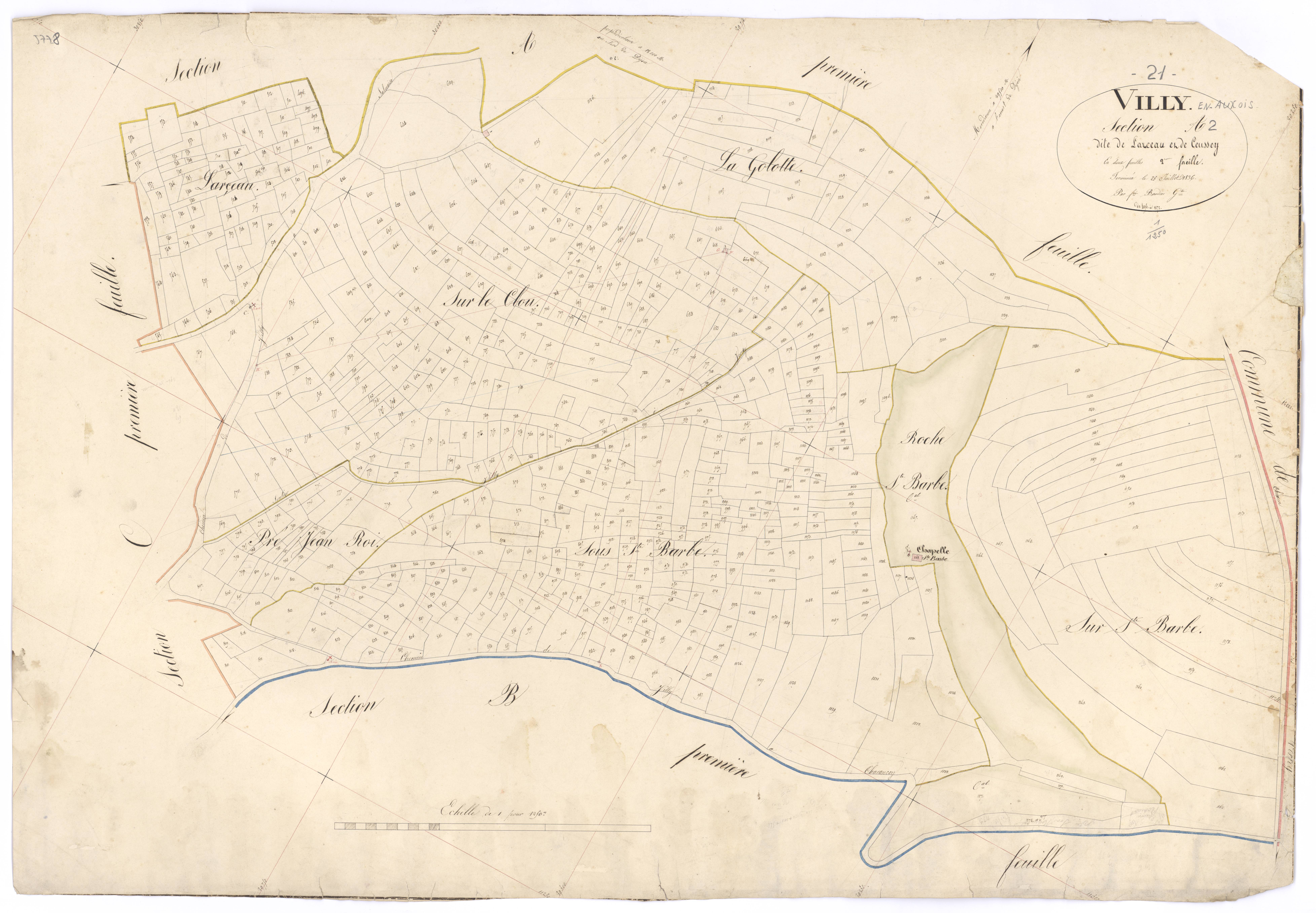 Villy-en-Auxois - Section A2 - 3 P PLAN 707/3