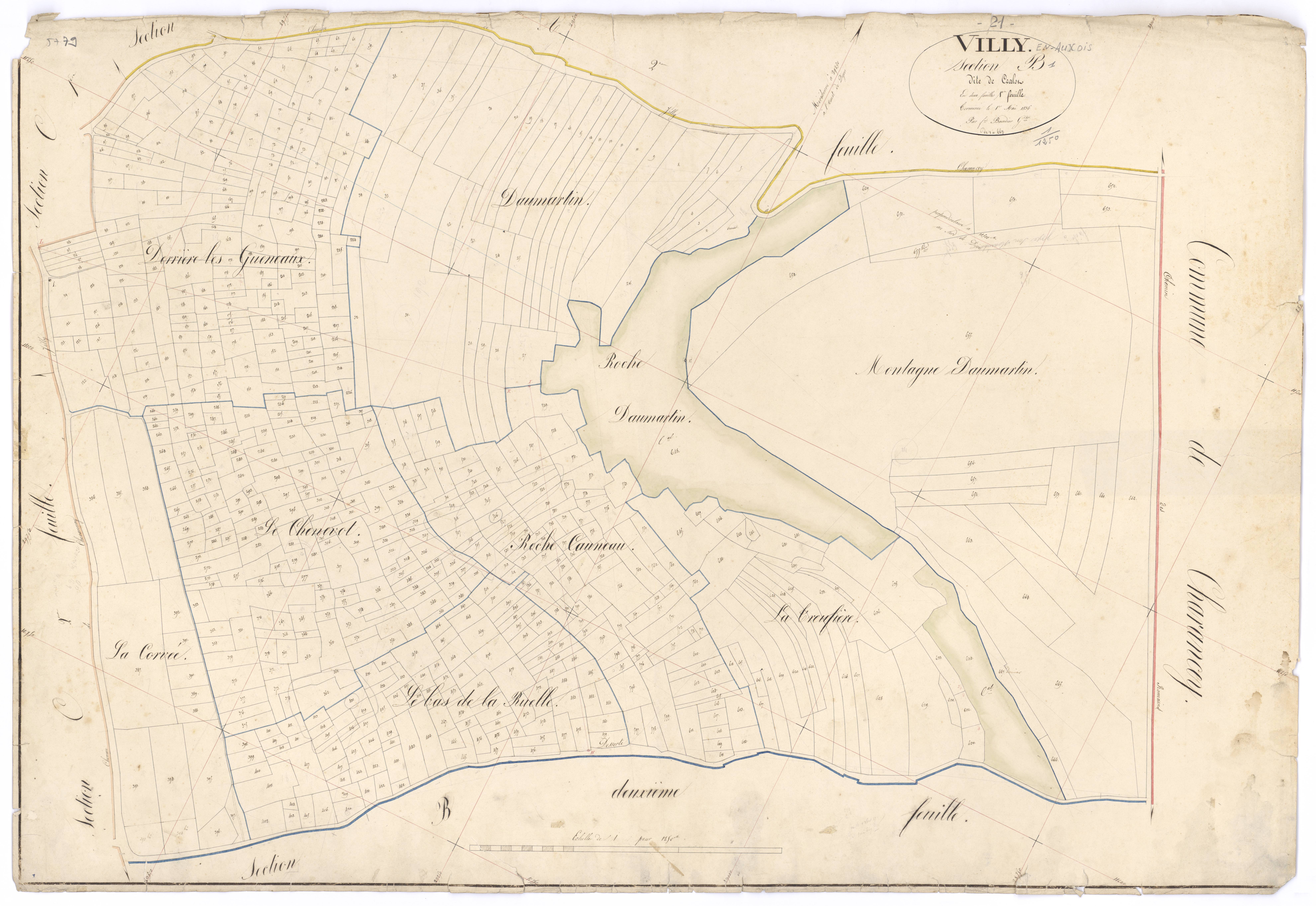 Villy-en-Auxois - Section B1 - 3 P PLAN 707/4