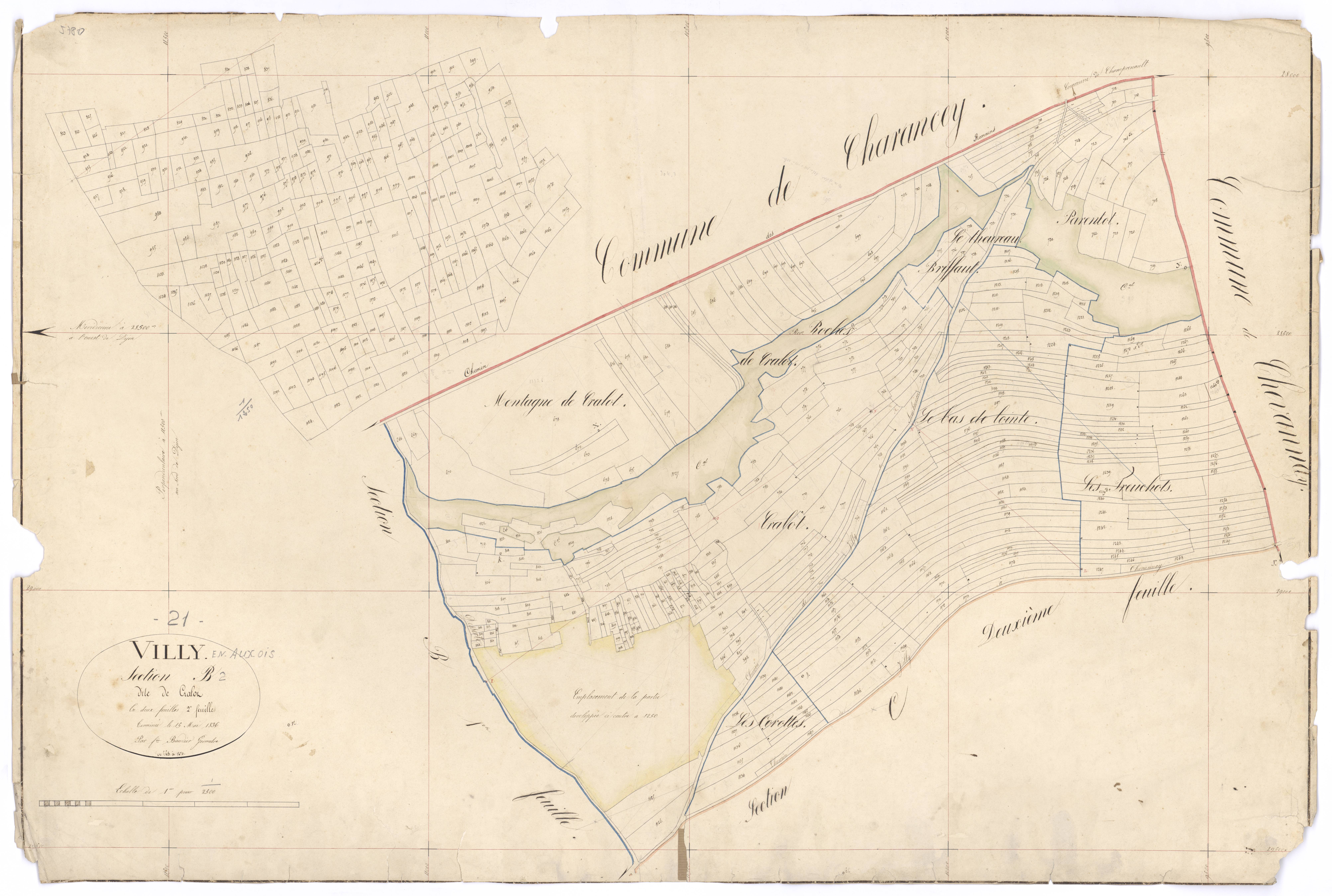 Villy-en-Auxois - Section B2 - 3 P PLAN 707/5