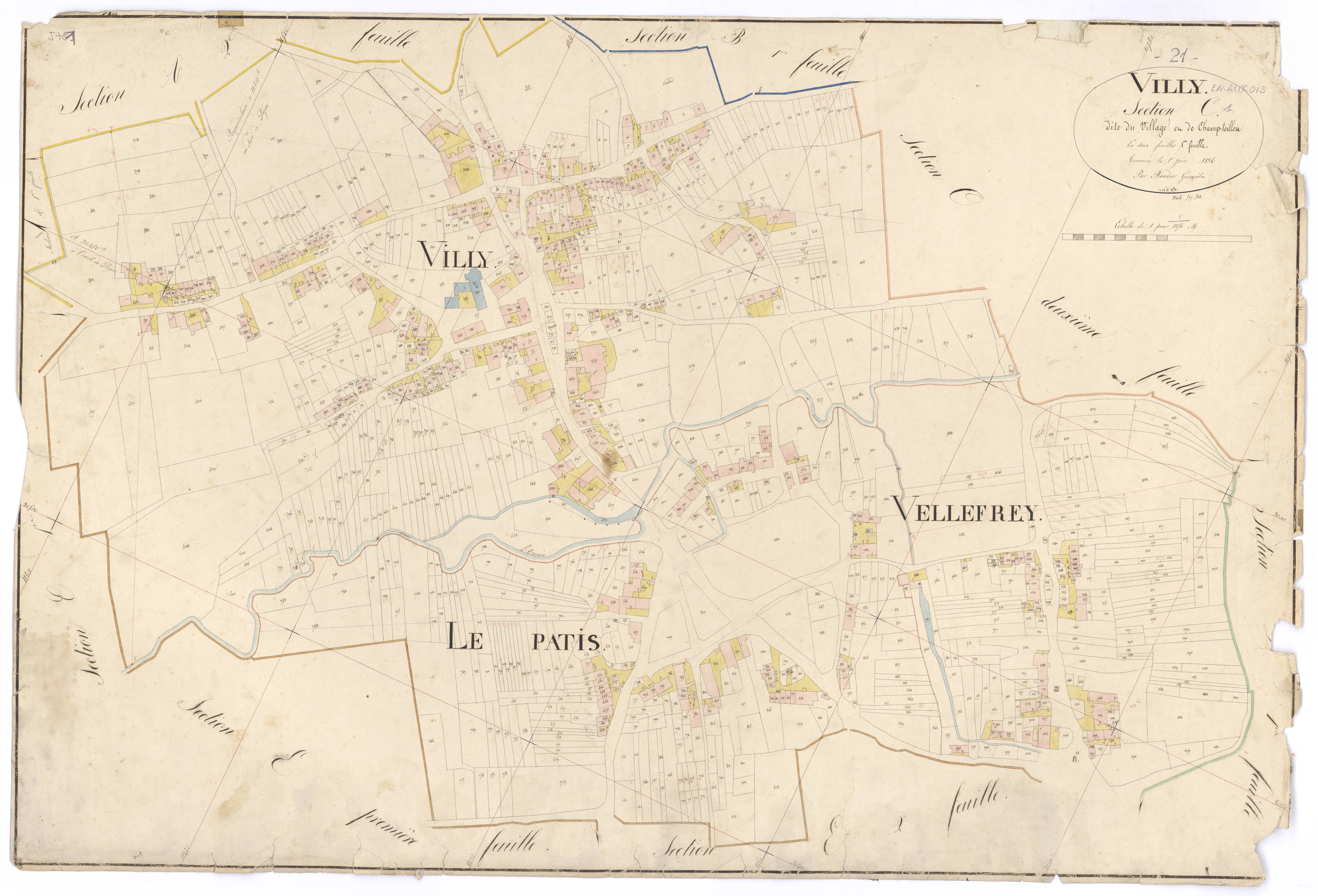 Villy-en-Auxois - Section C1 - 3 P PLAN 707/6