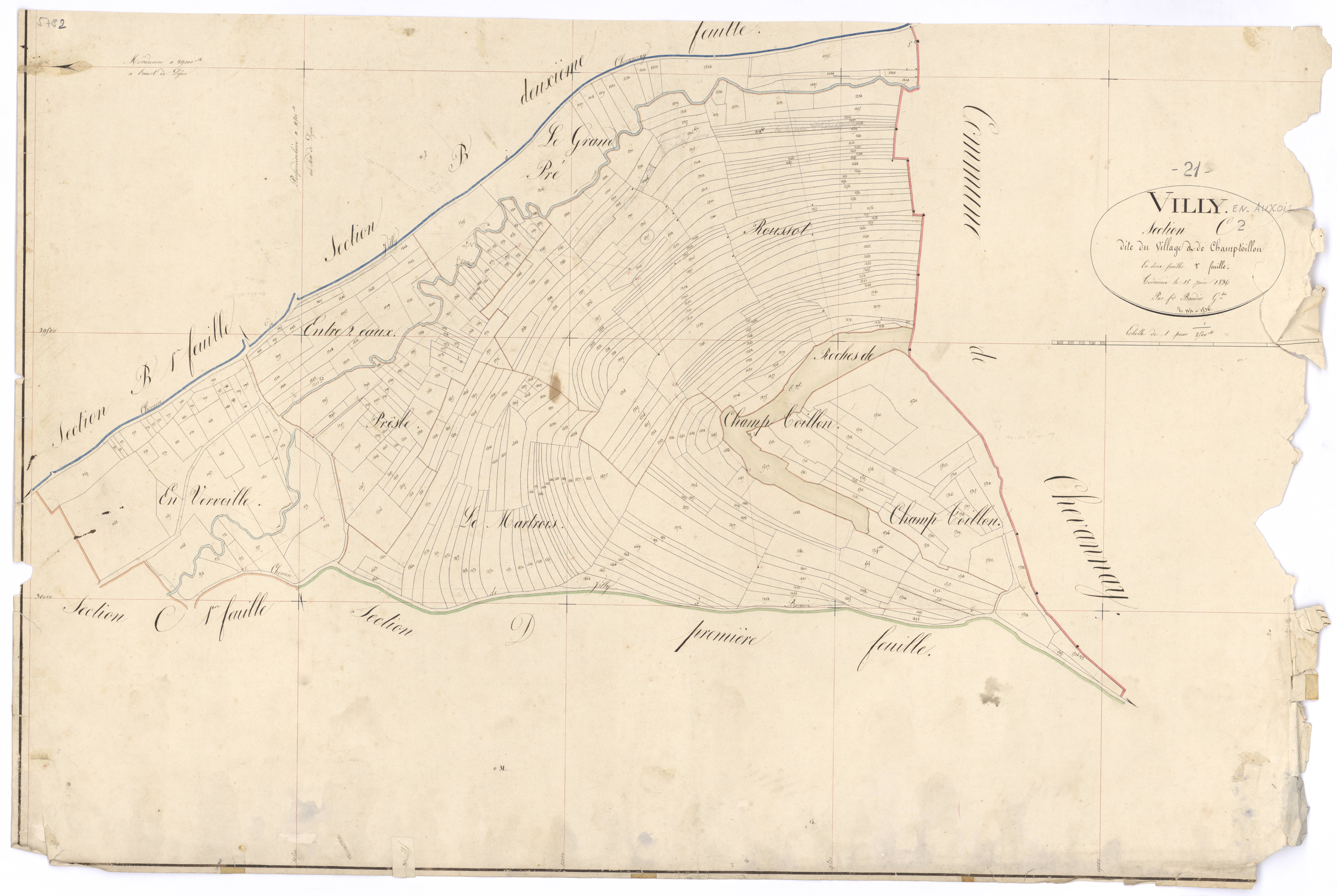 Villy-en-Auxois - Section C2 - 3 P PLAN 707/7