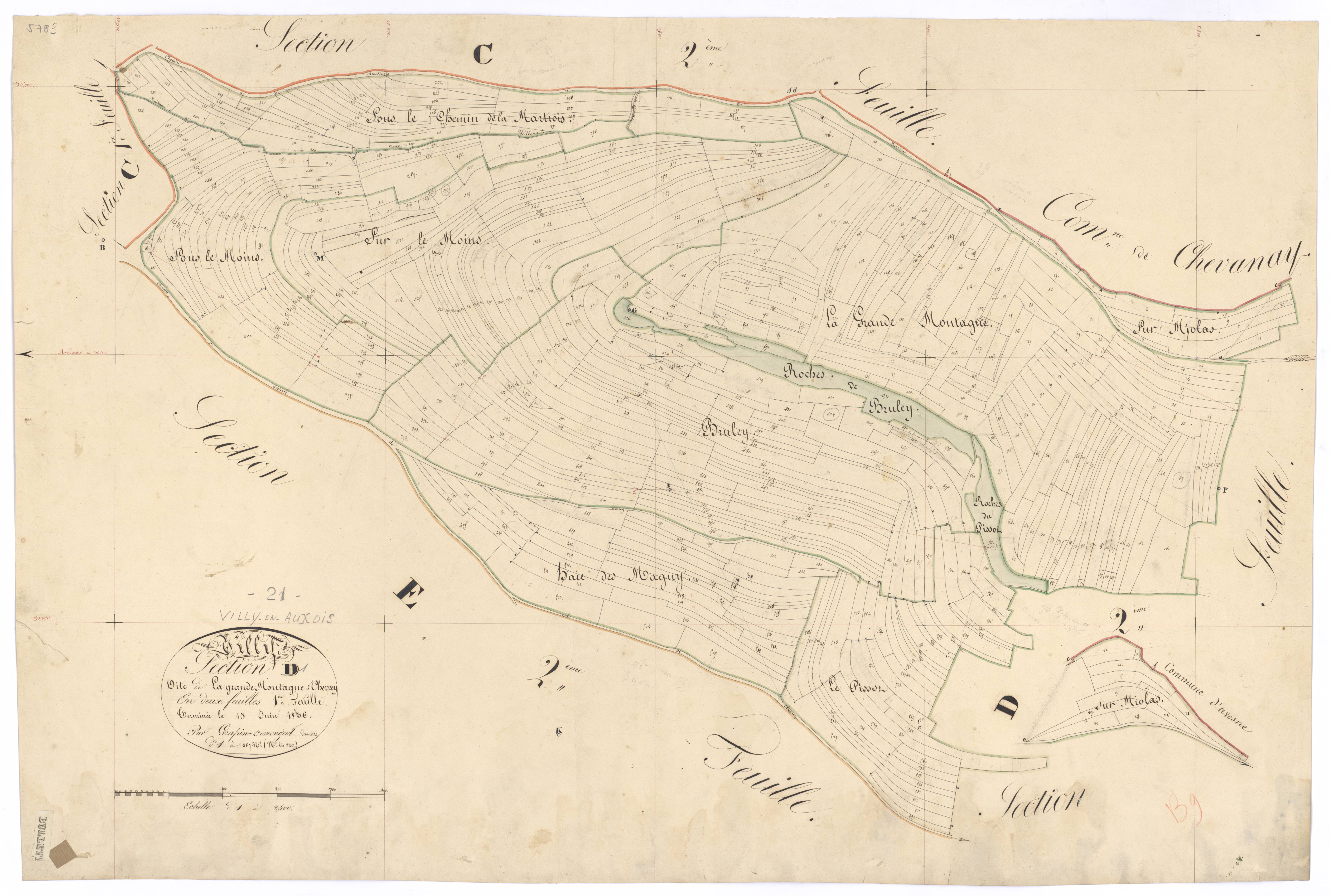 Villy-en-Auxois - Section D1 - 3 P PLAN 707/8