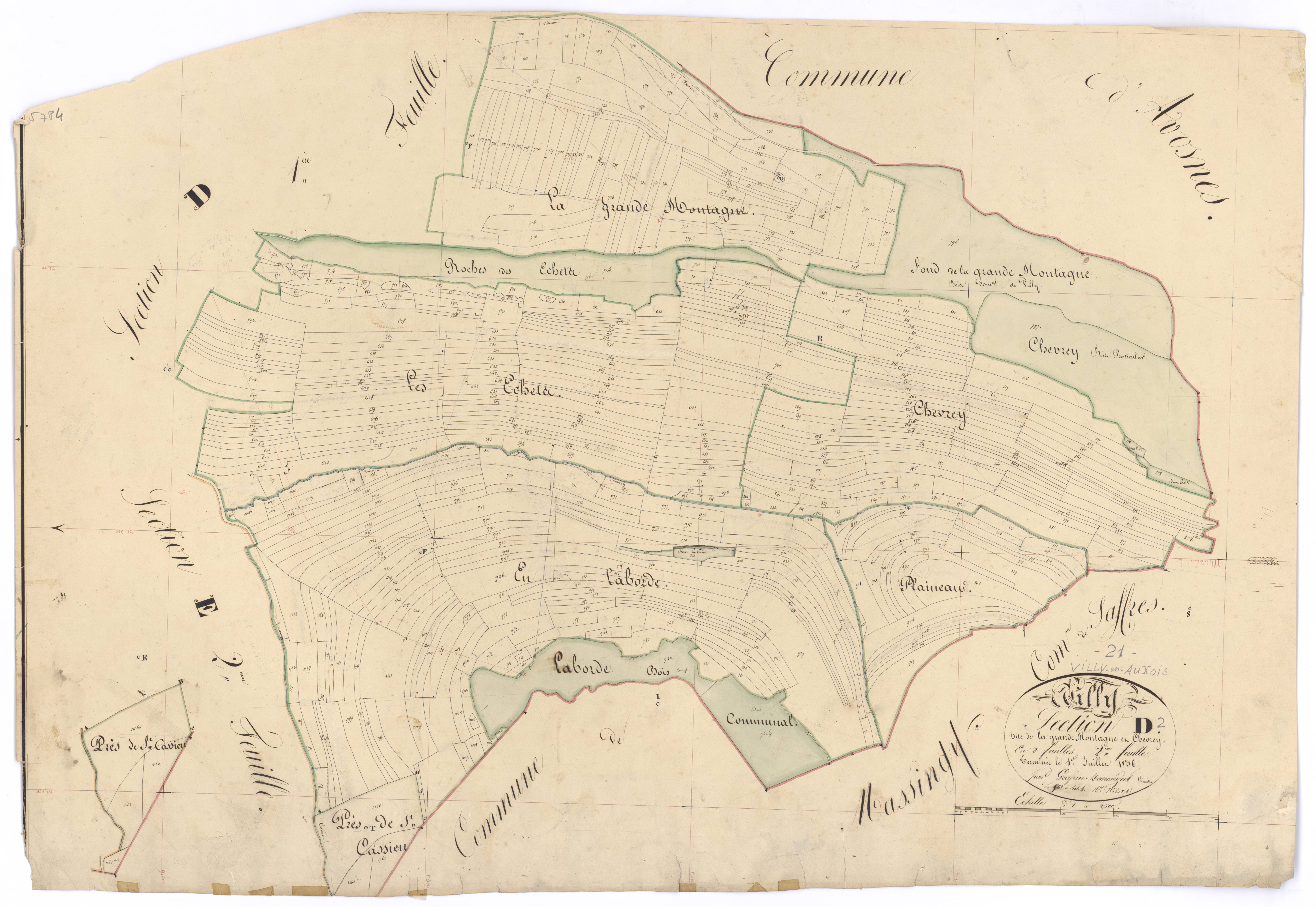Villy-en-Auxois - Section D2 - 3 P PLAN 707/9