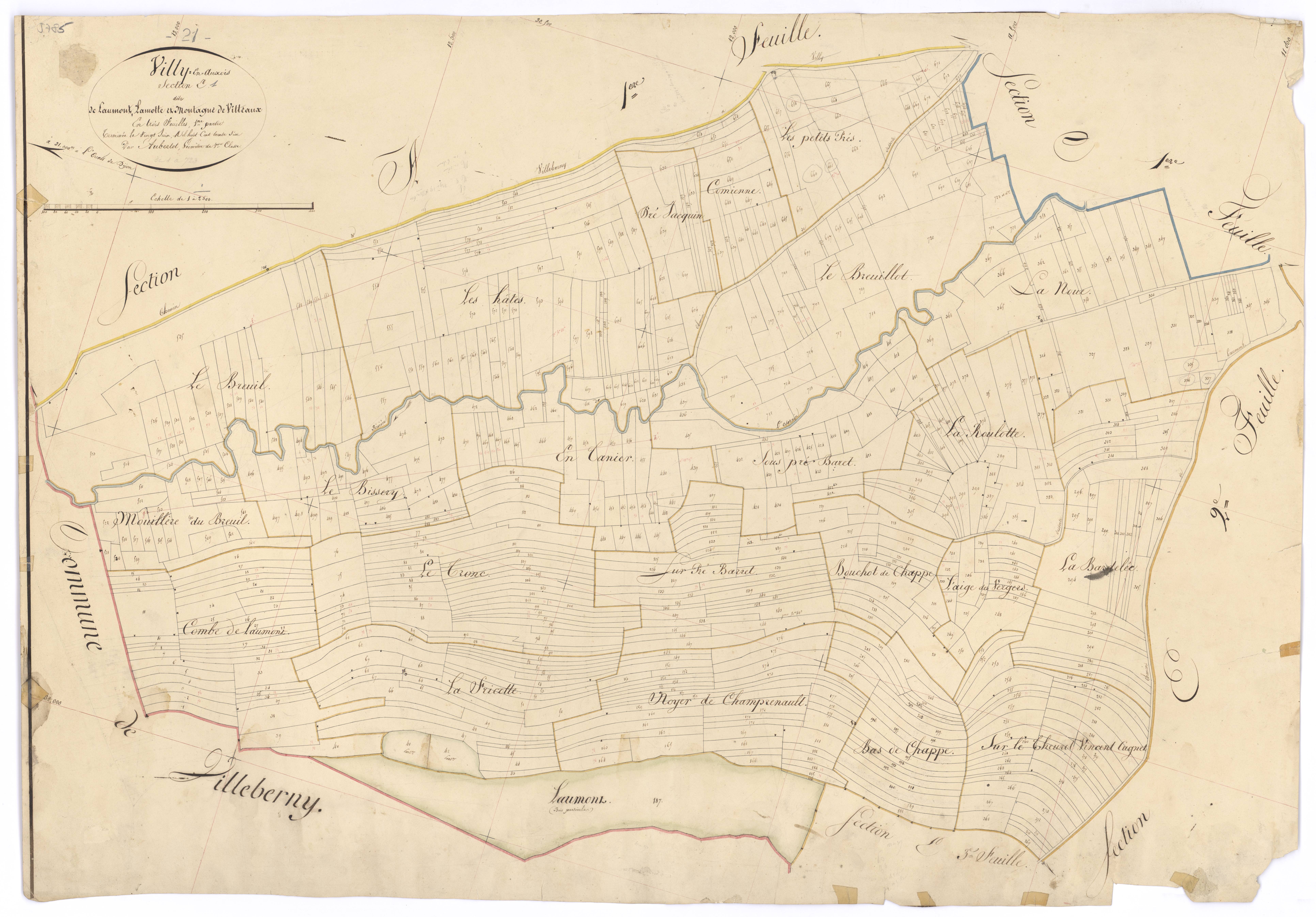 Villy-en-Auxois - Section E1 - 3 P PLAN 707/10