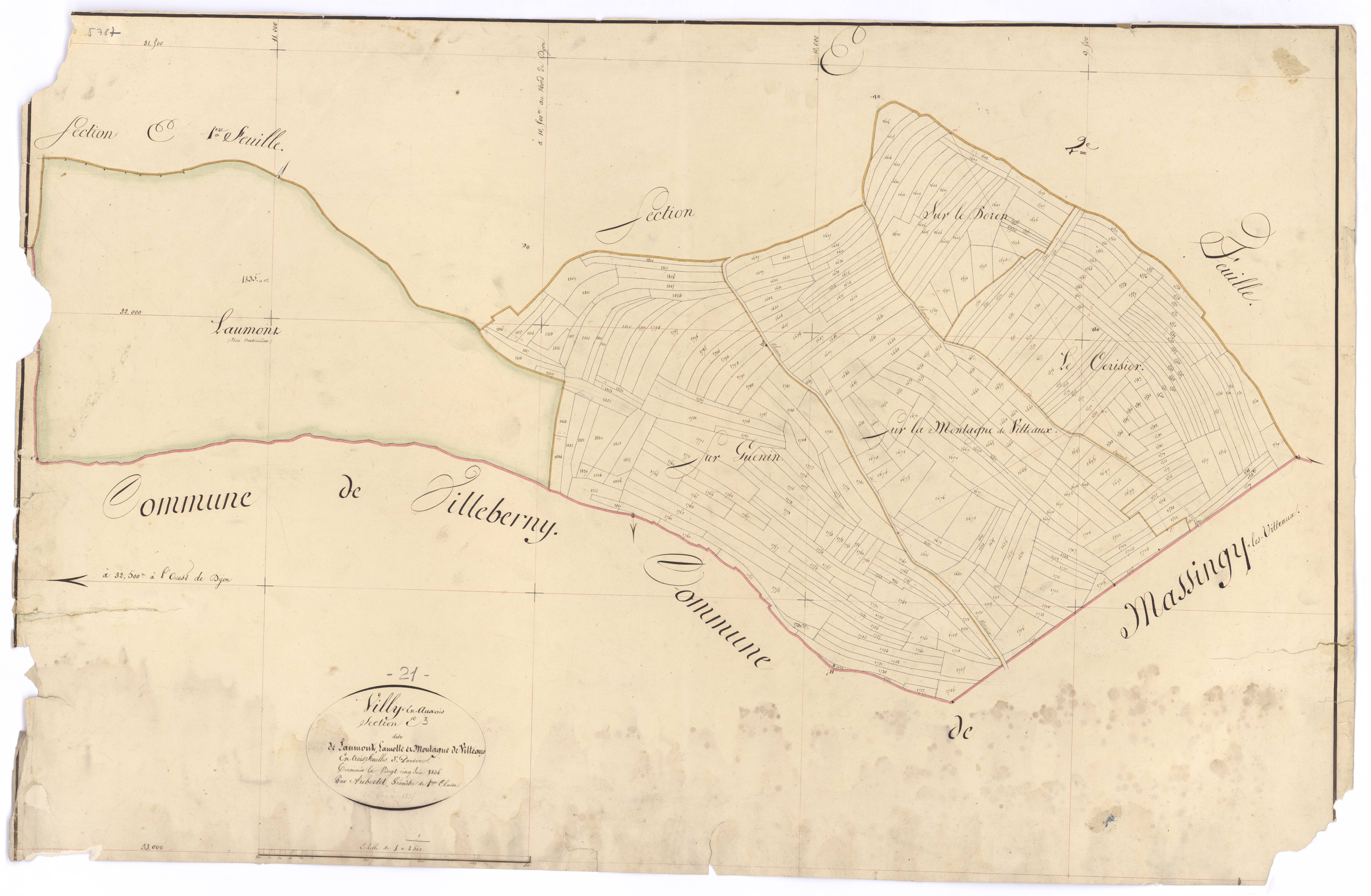 Villy-en-Auxois - Section E3 - 3 P PLAN 707/12