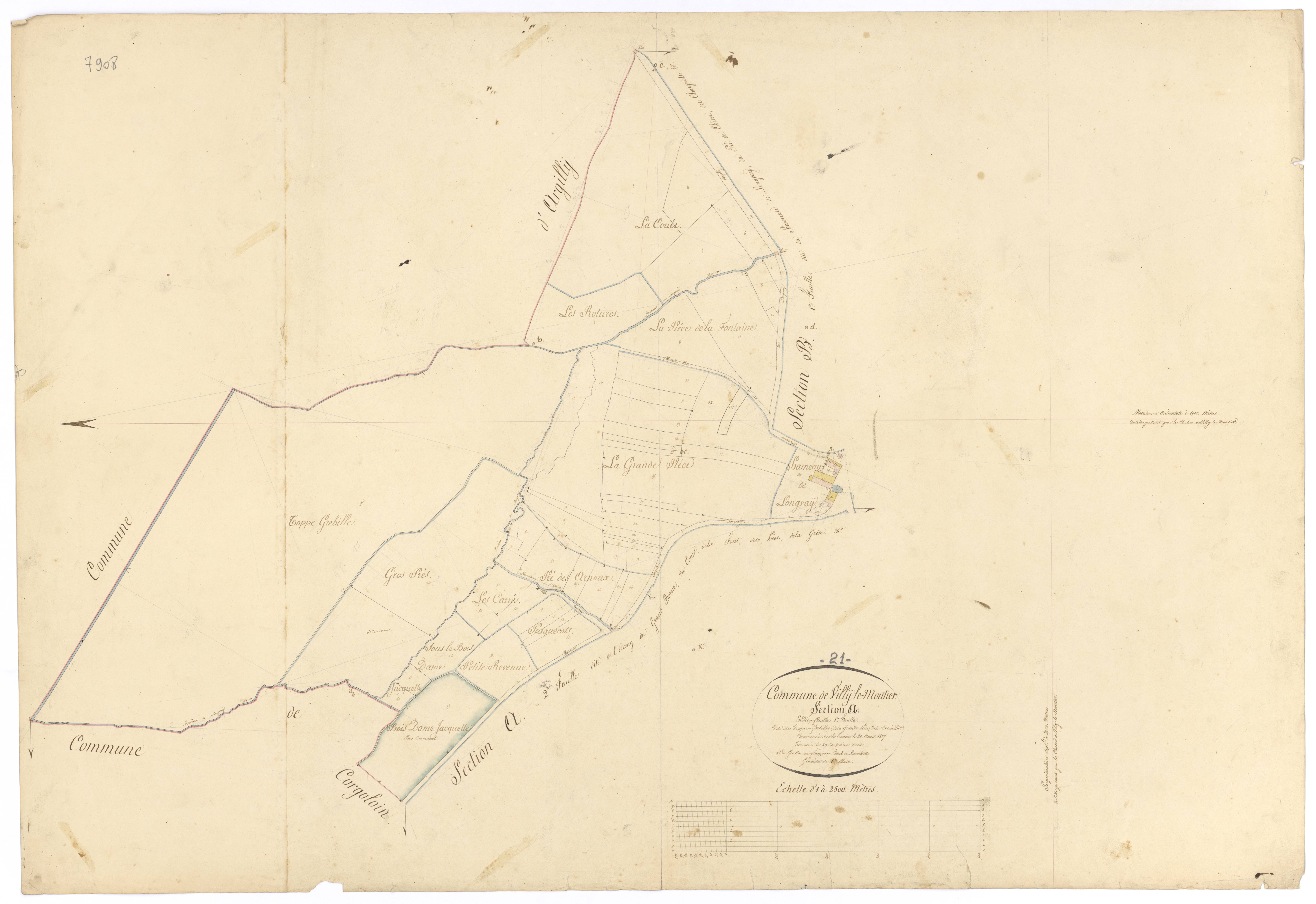 Villy-le-Moutier - Section A1 - 3 P PLAN 708/2