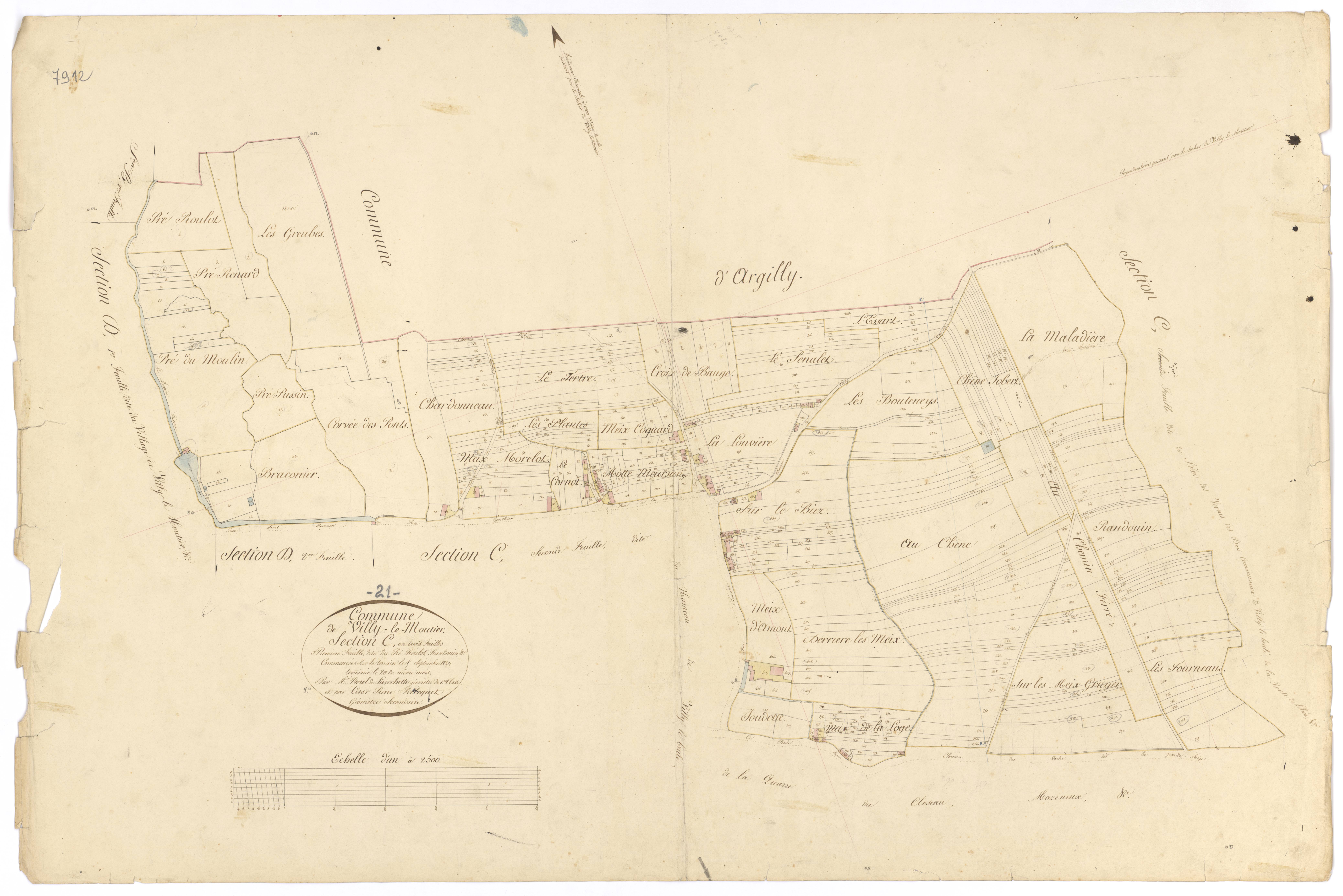 Villy-le-Moutier - Section C1 - 3 P PLAN 708/6