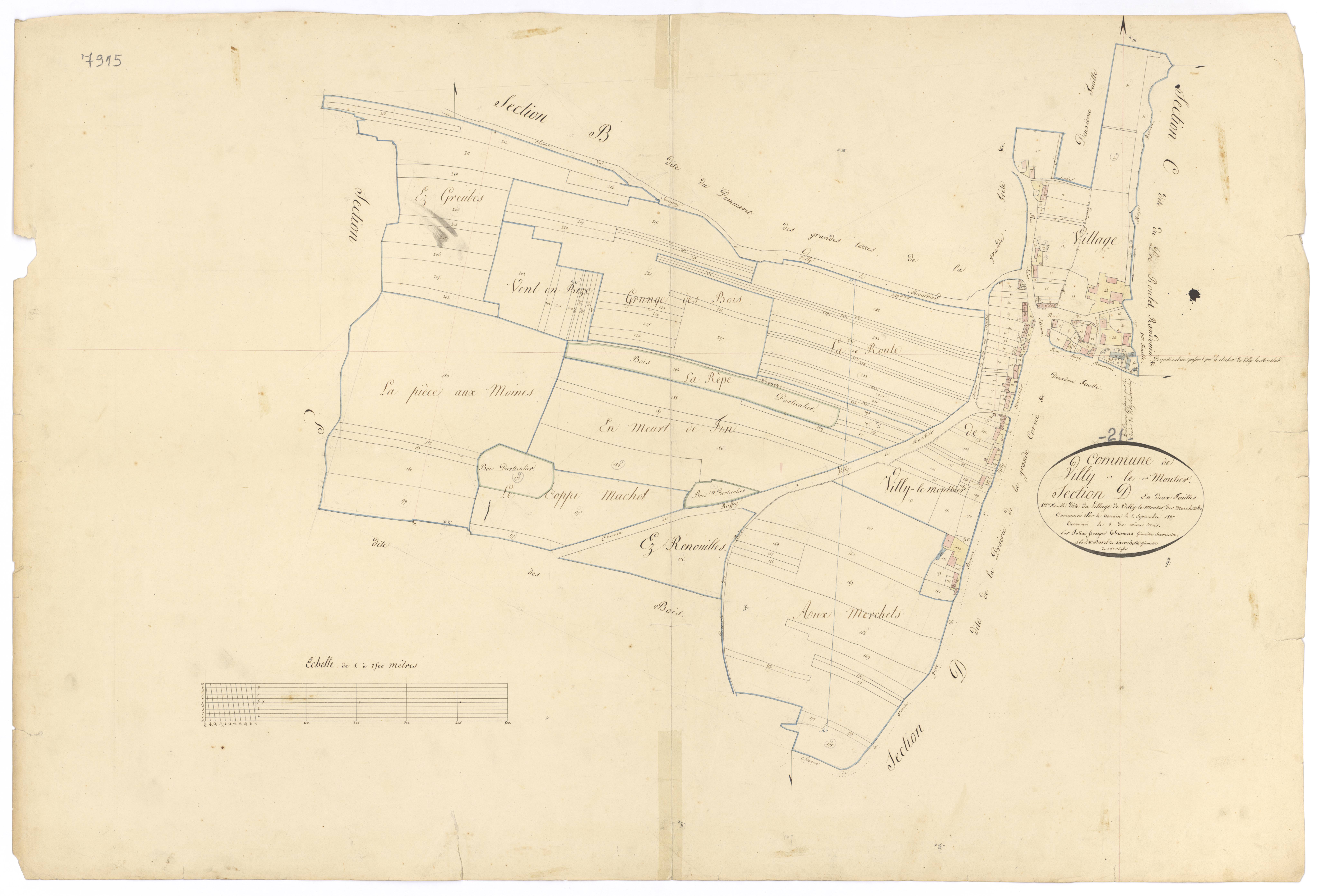 Villy-le-Moutier - Section D1 - 3 P PLAN 708/9