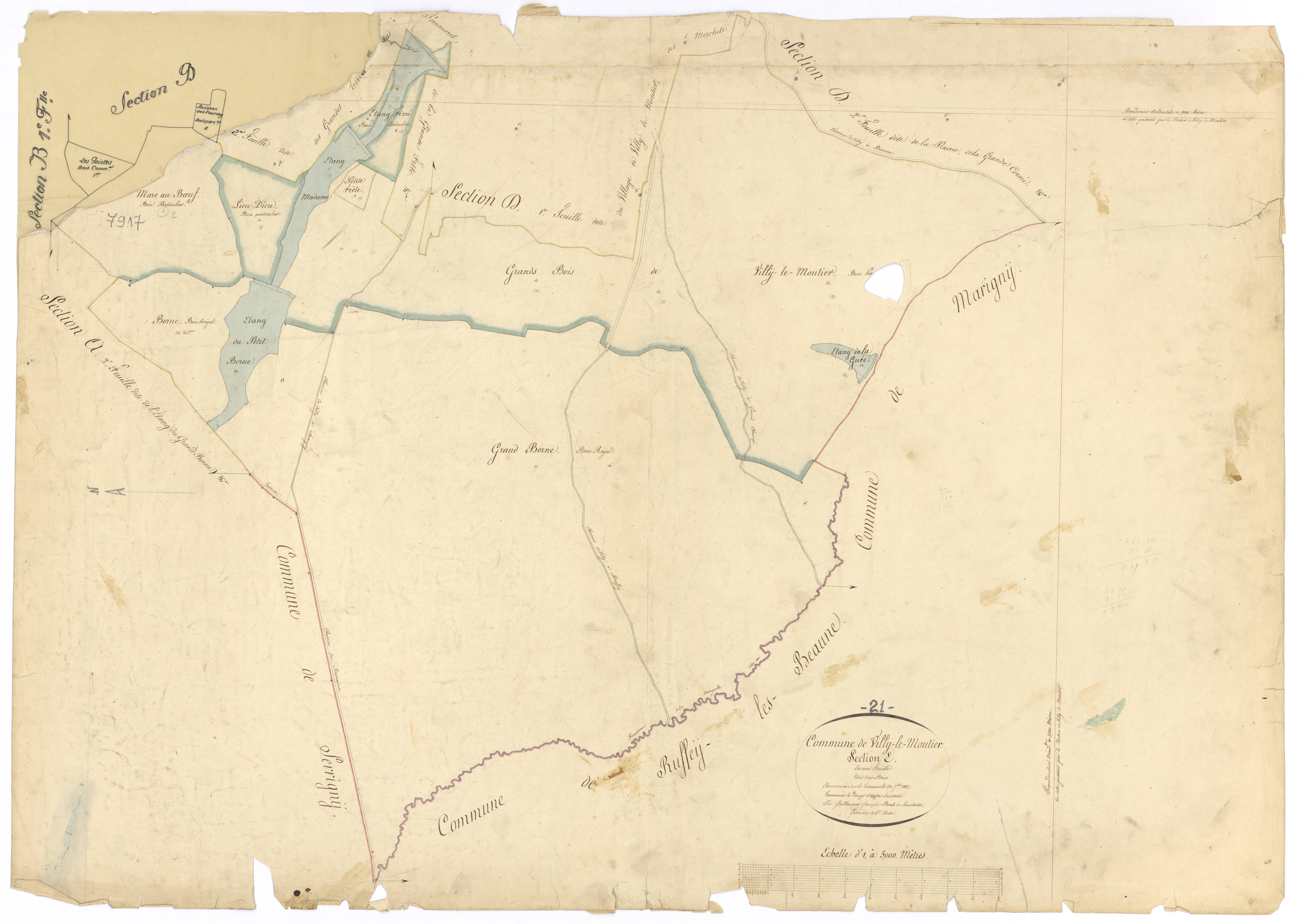 Villy-le-Moutier - Section E - 3 P PLAN 708/11