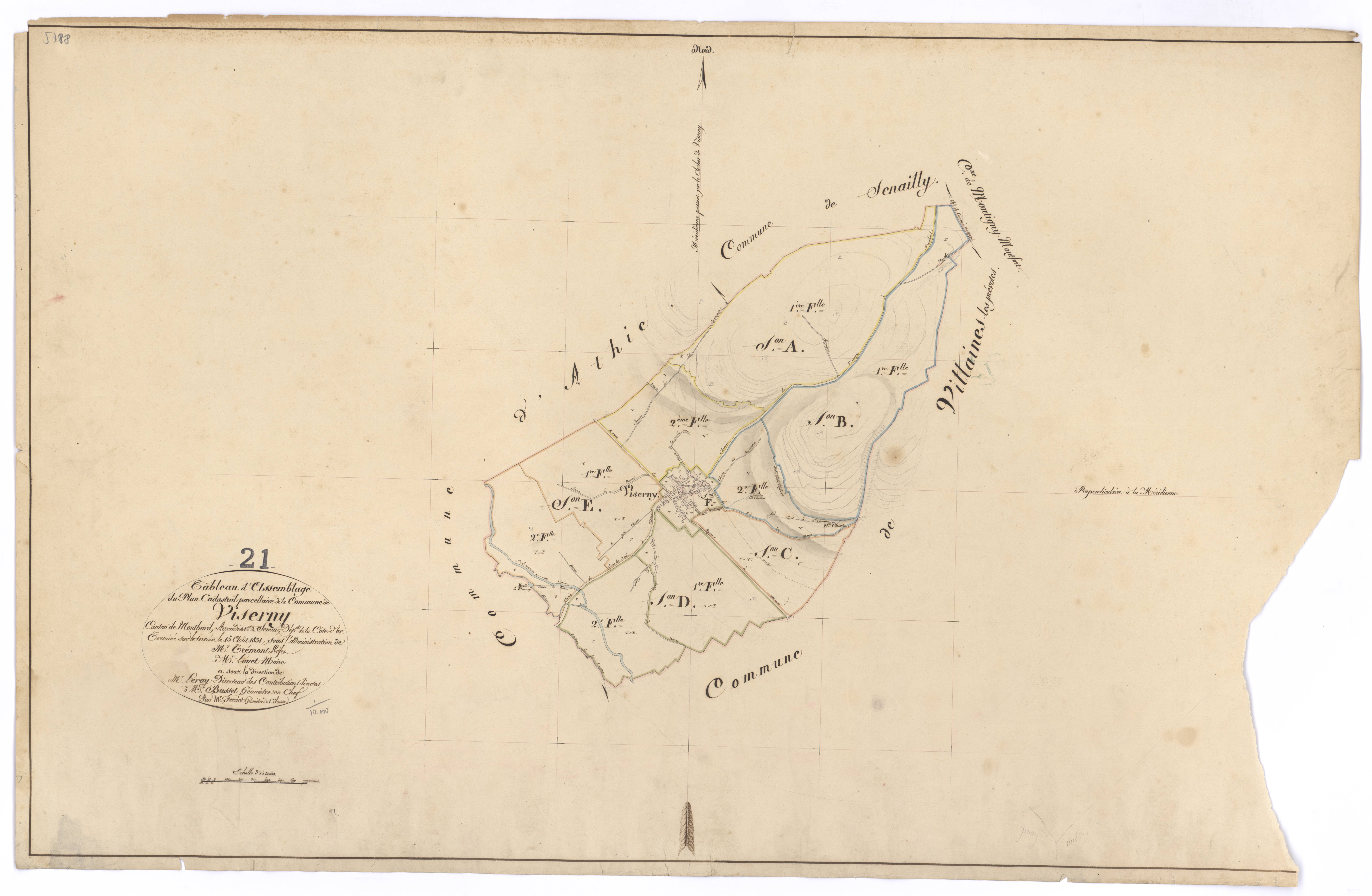 Viserny - Tableau d'assemblage - 3 P PLAN 709/1