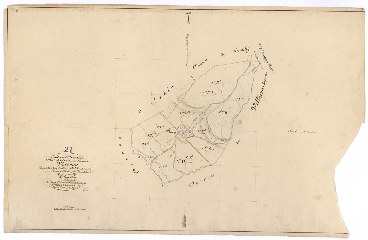 Viserny - Tableau d'assemblage - 3 P PLAN 709/1