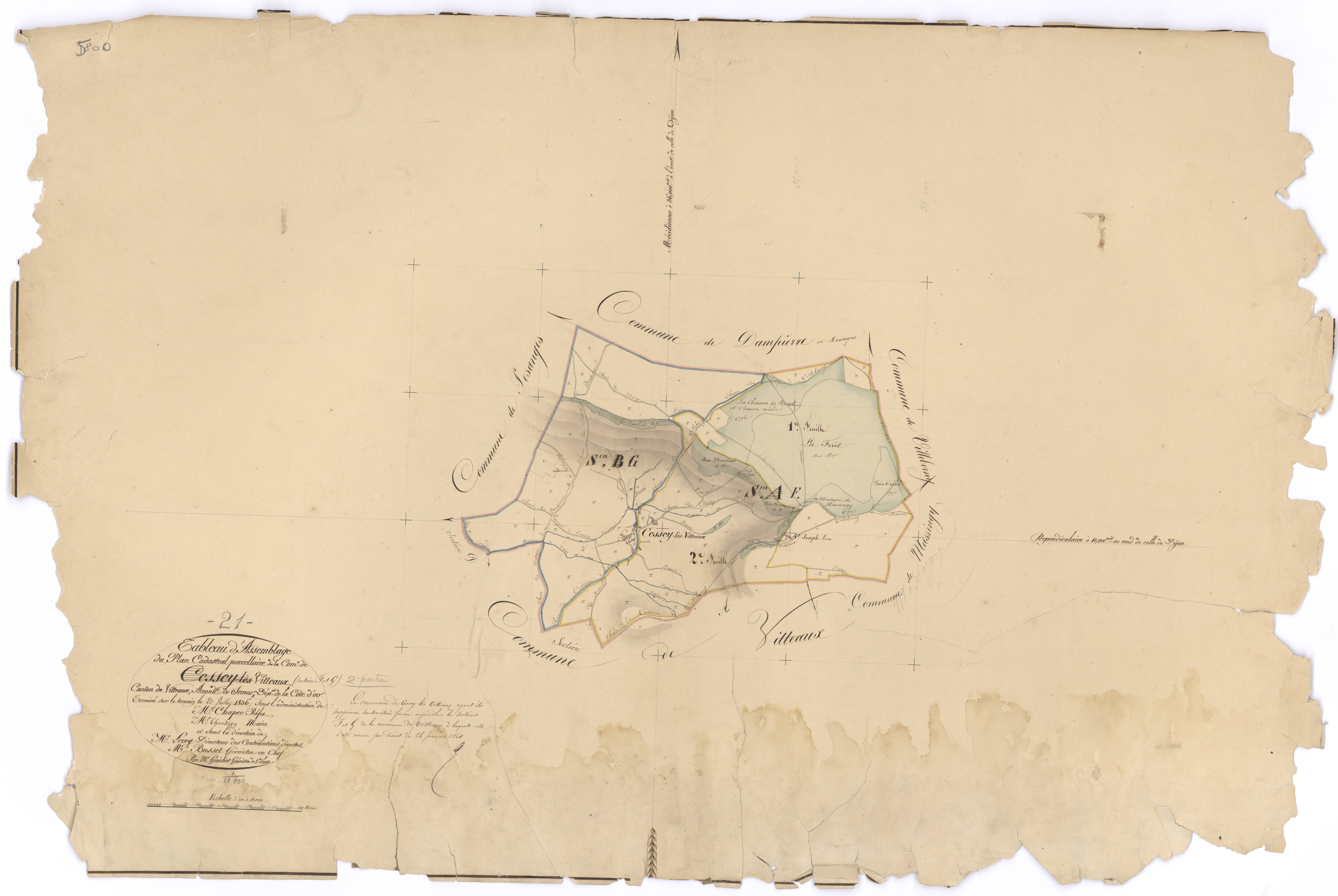 Vitteaux - Tableau d'assemblage 2 - 3 P PLAN 710/2