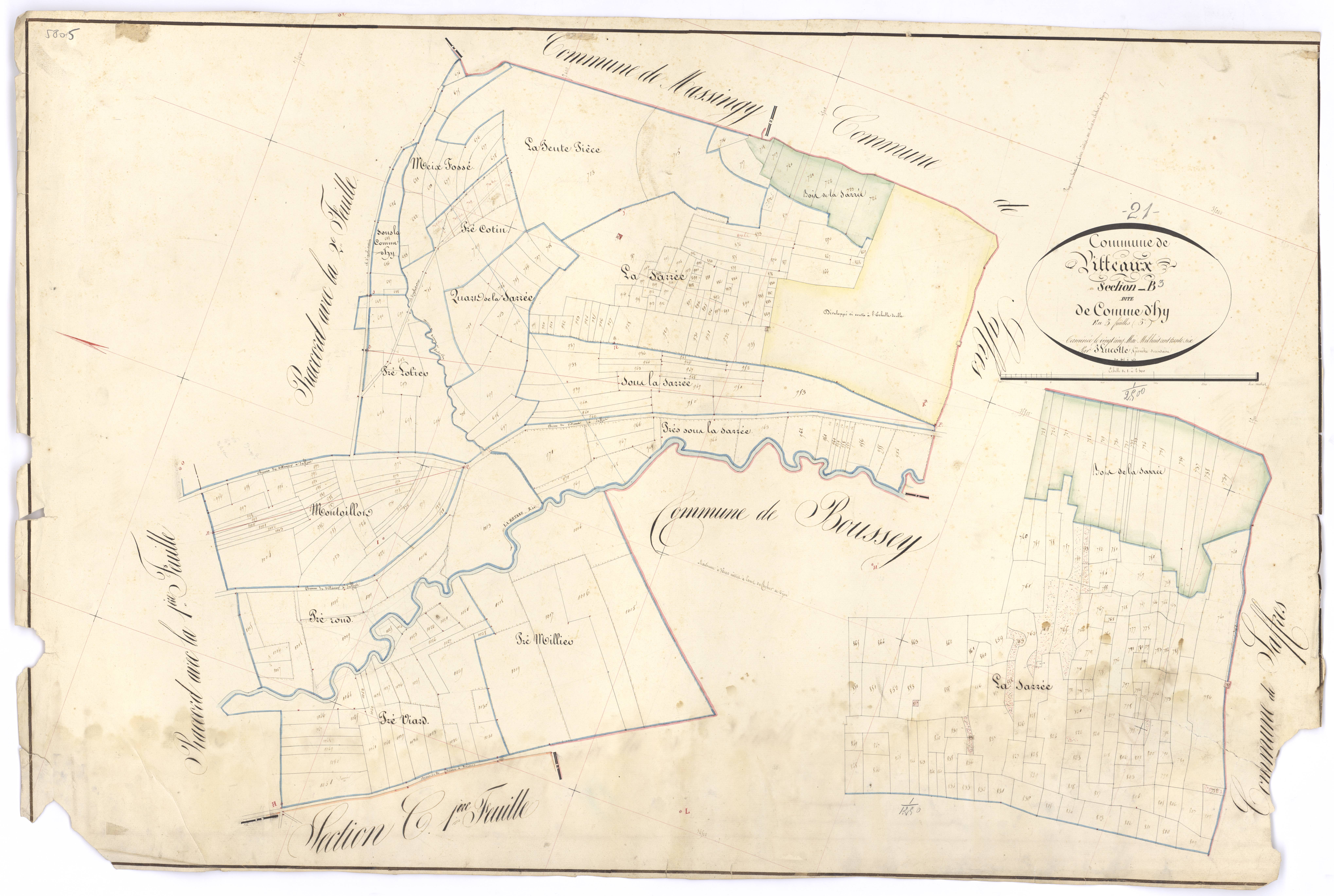 Vitteaux - Section B3 - 3 P PLAN 710/7