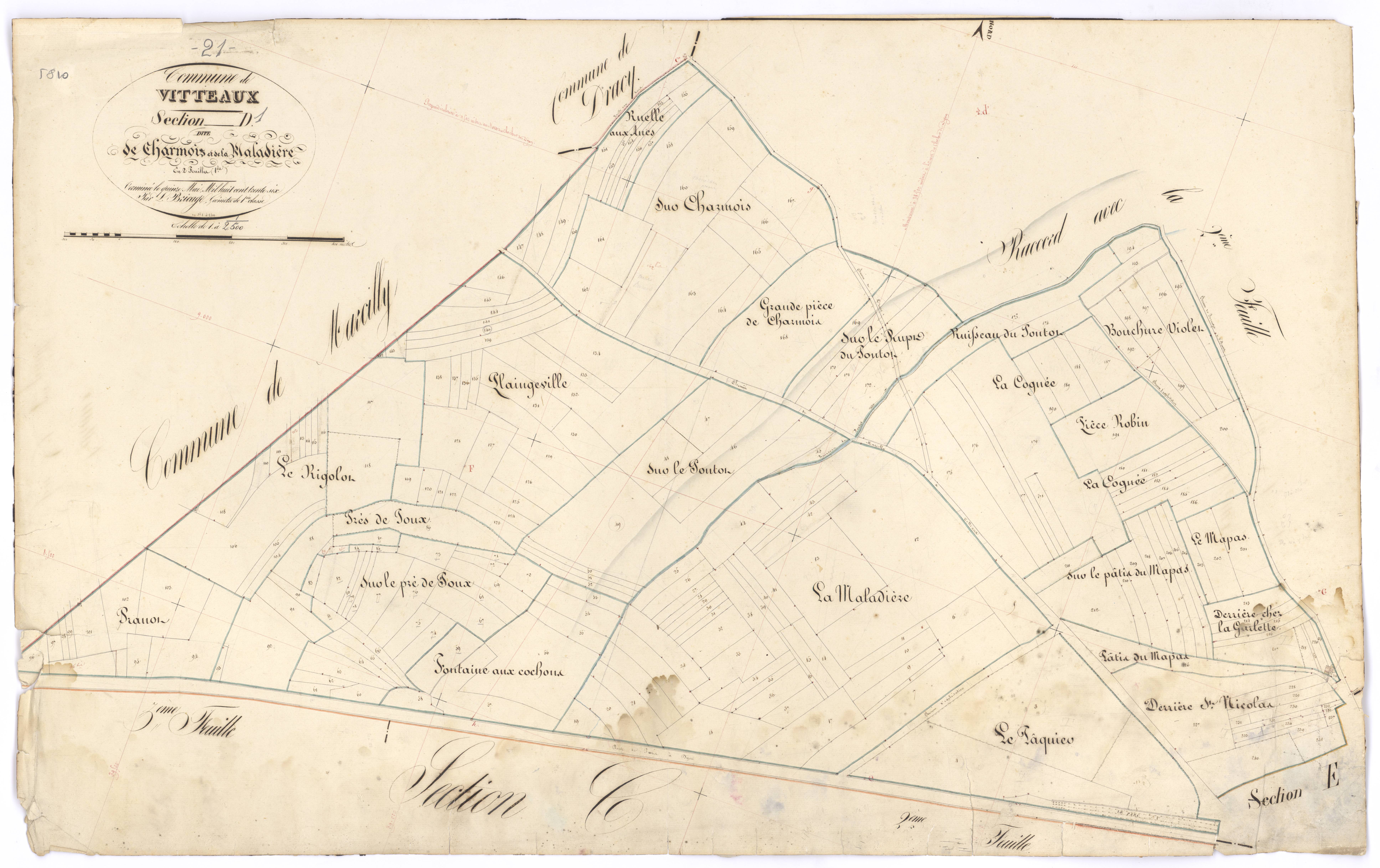 Vitteaux - Section D1 - 3 P PLAN 710/12