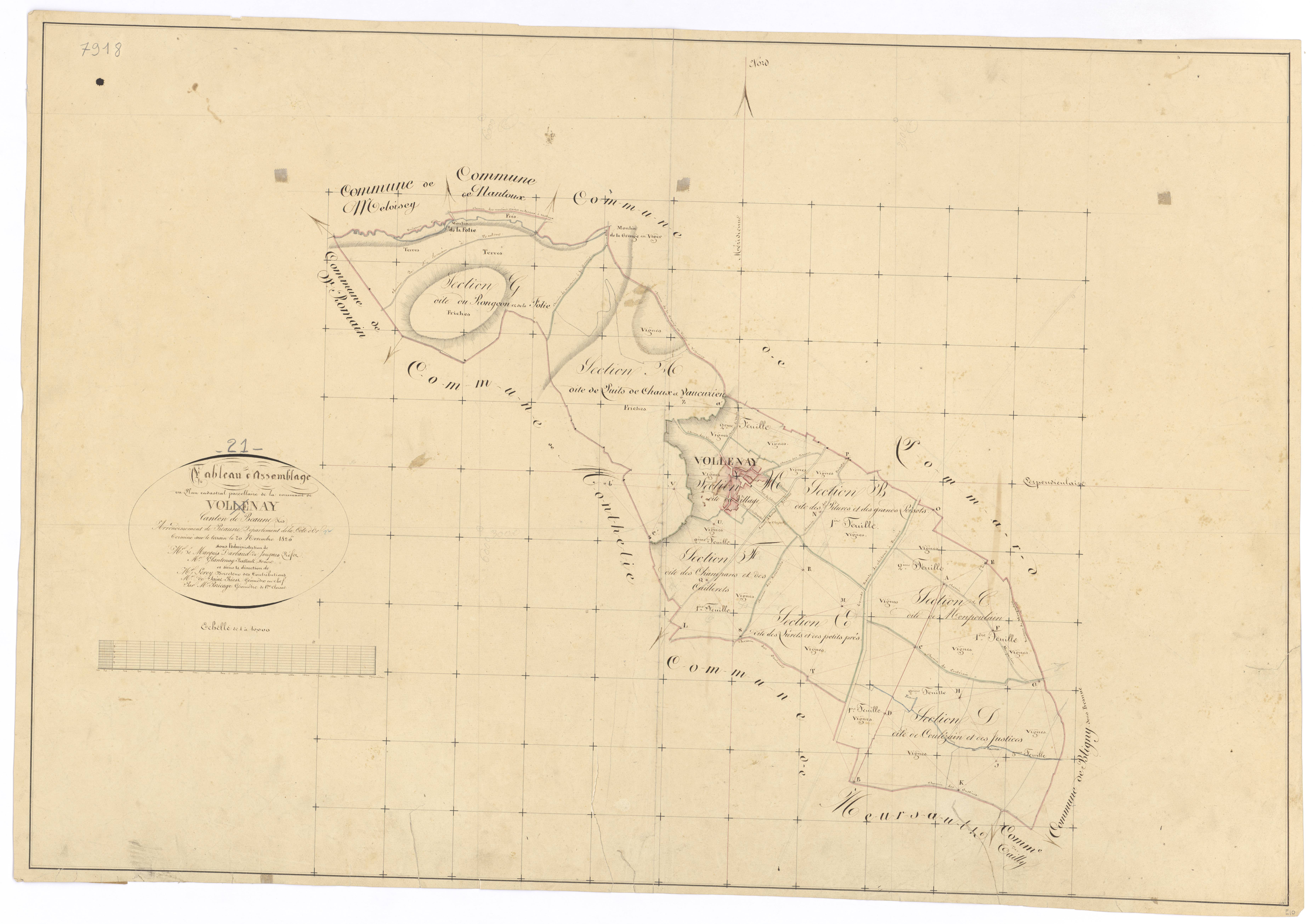 Volnay - Tableau d'assemblage - 3 P PLAN 712/1