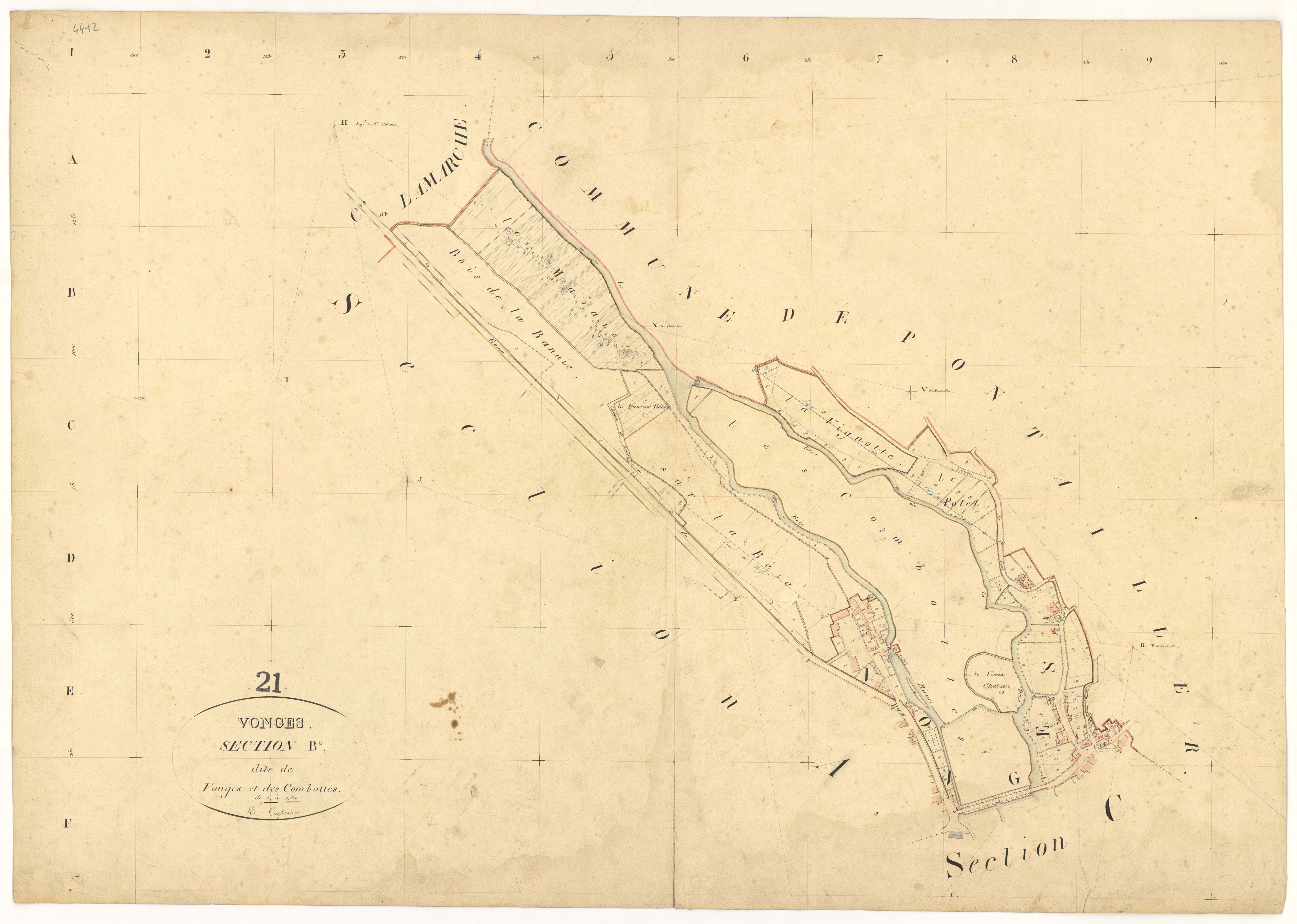Vonges - Section B - 3 P PLAN 713/3
