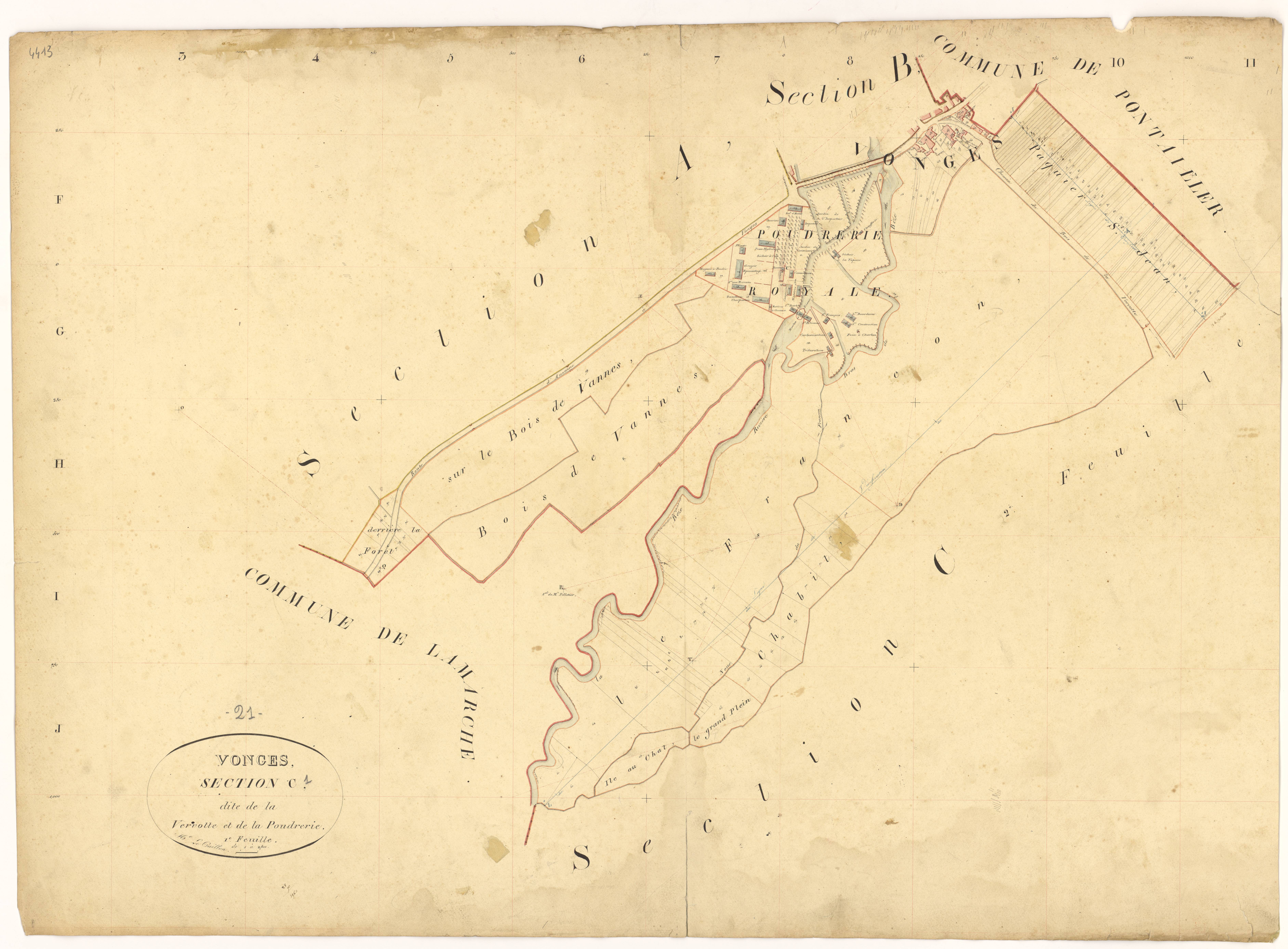 Vonges - Section C1 - 3 P PLAN 713/4
