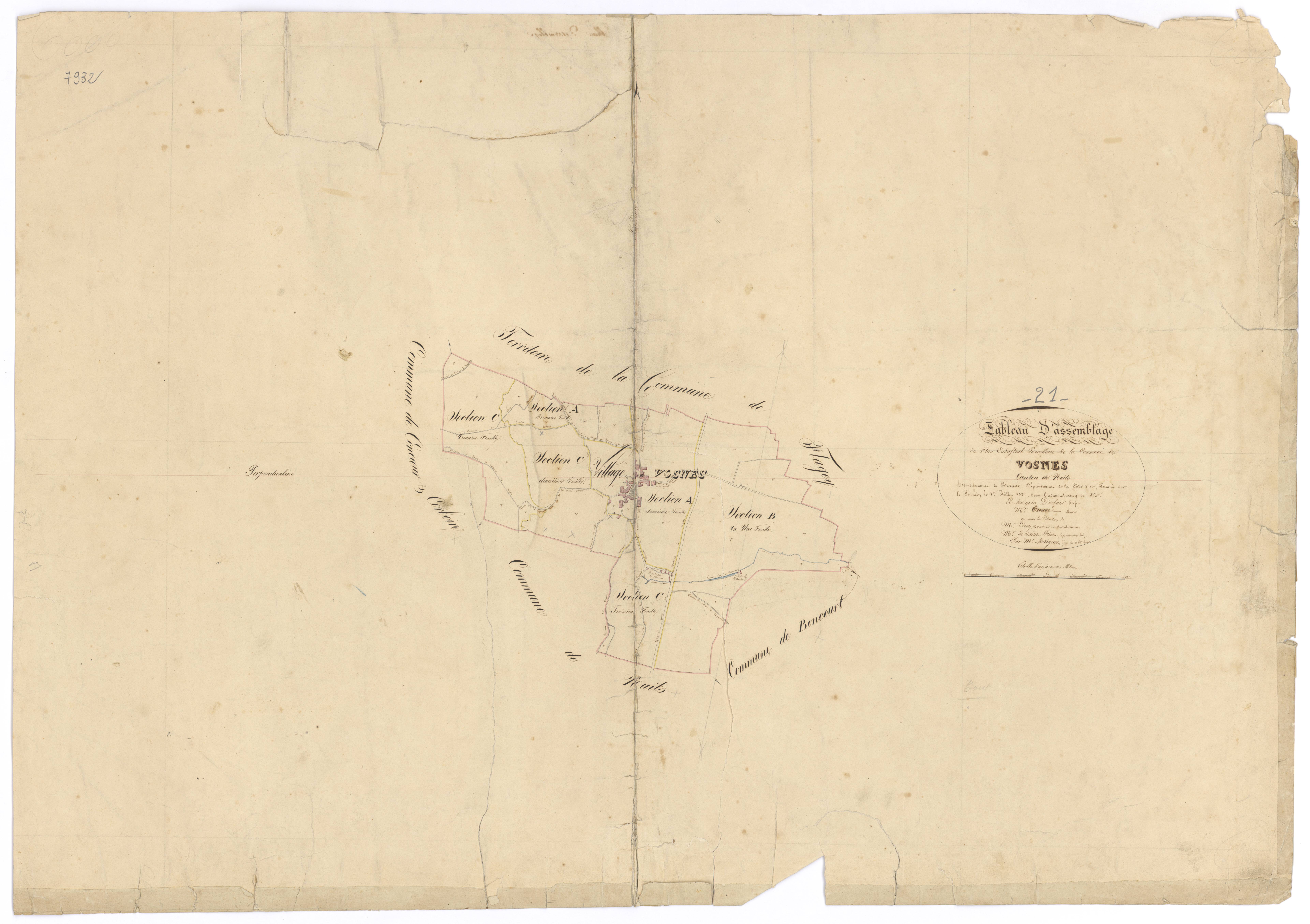 Vosne-Romanée - Tableau d'assemblage - 3 P PLAN 714/1