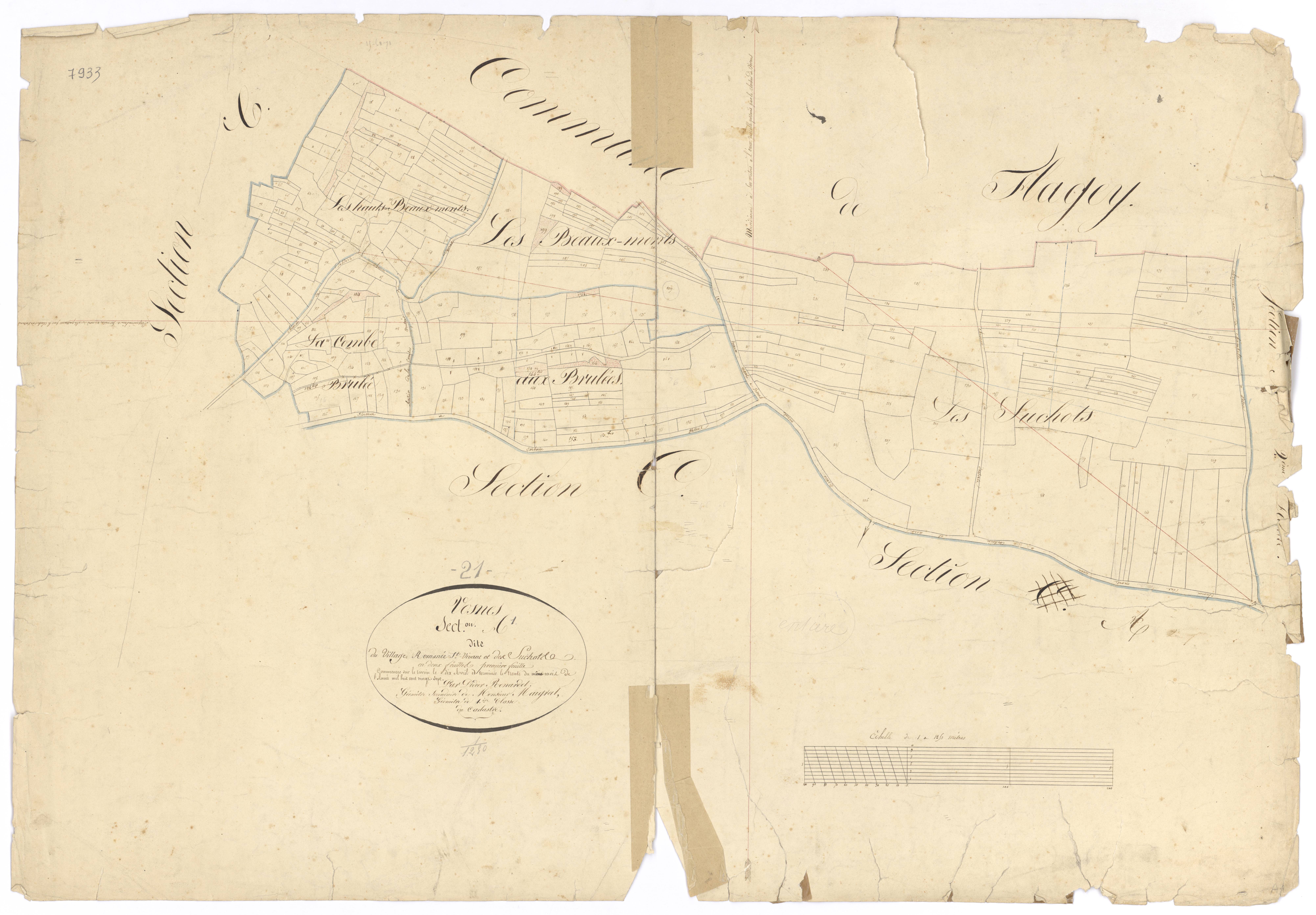 Vosne-Romanée - Section A1 - 3 P PLAN 714/2