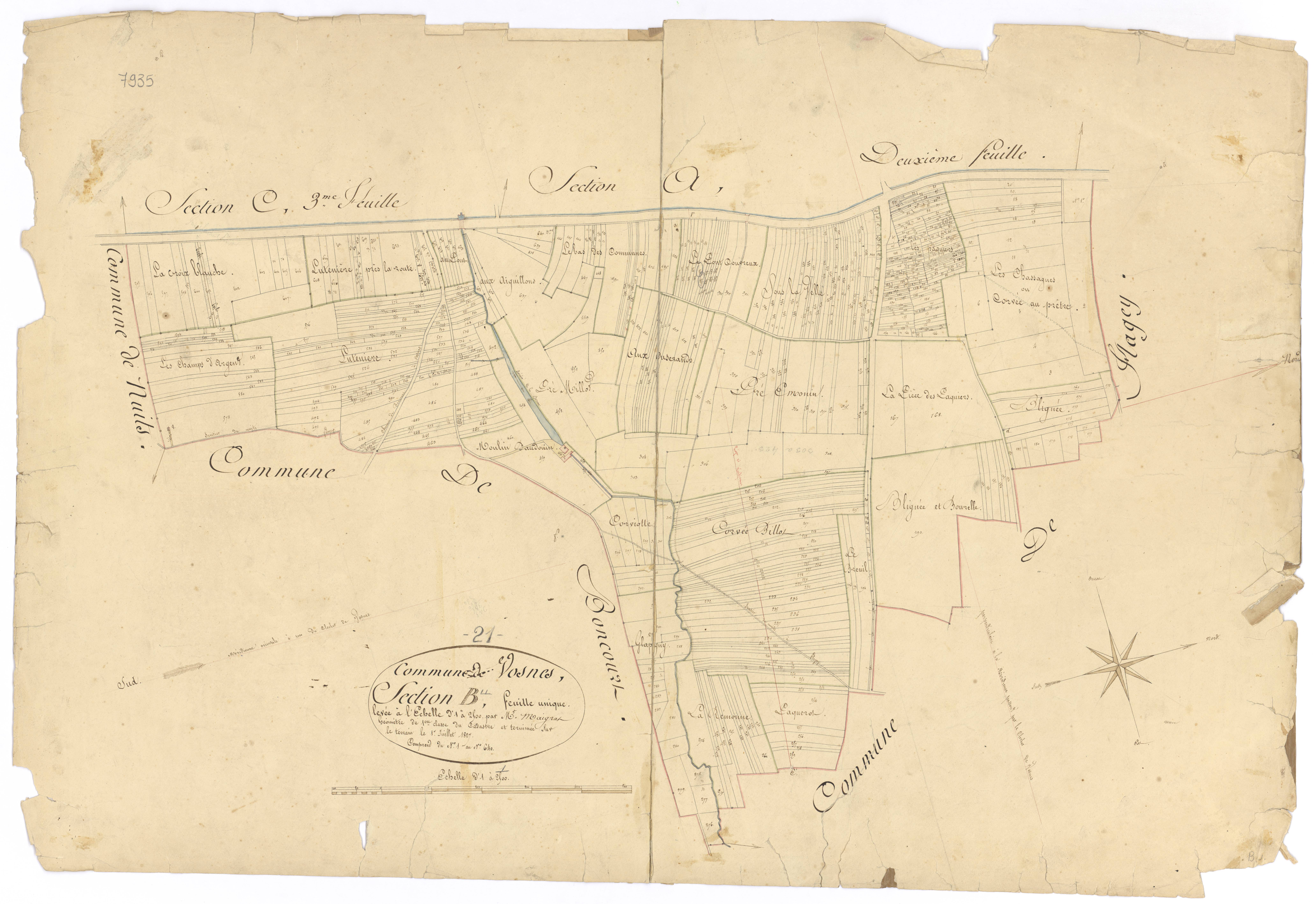 Vosne-Romanée - Section B - 3 P PLAN 714/4