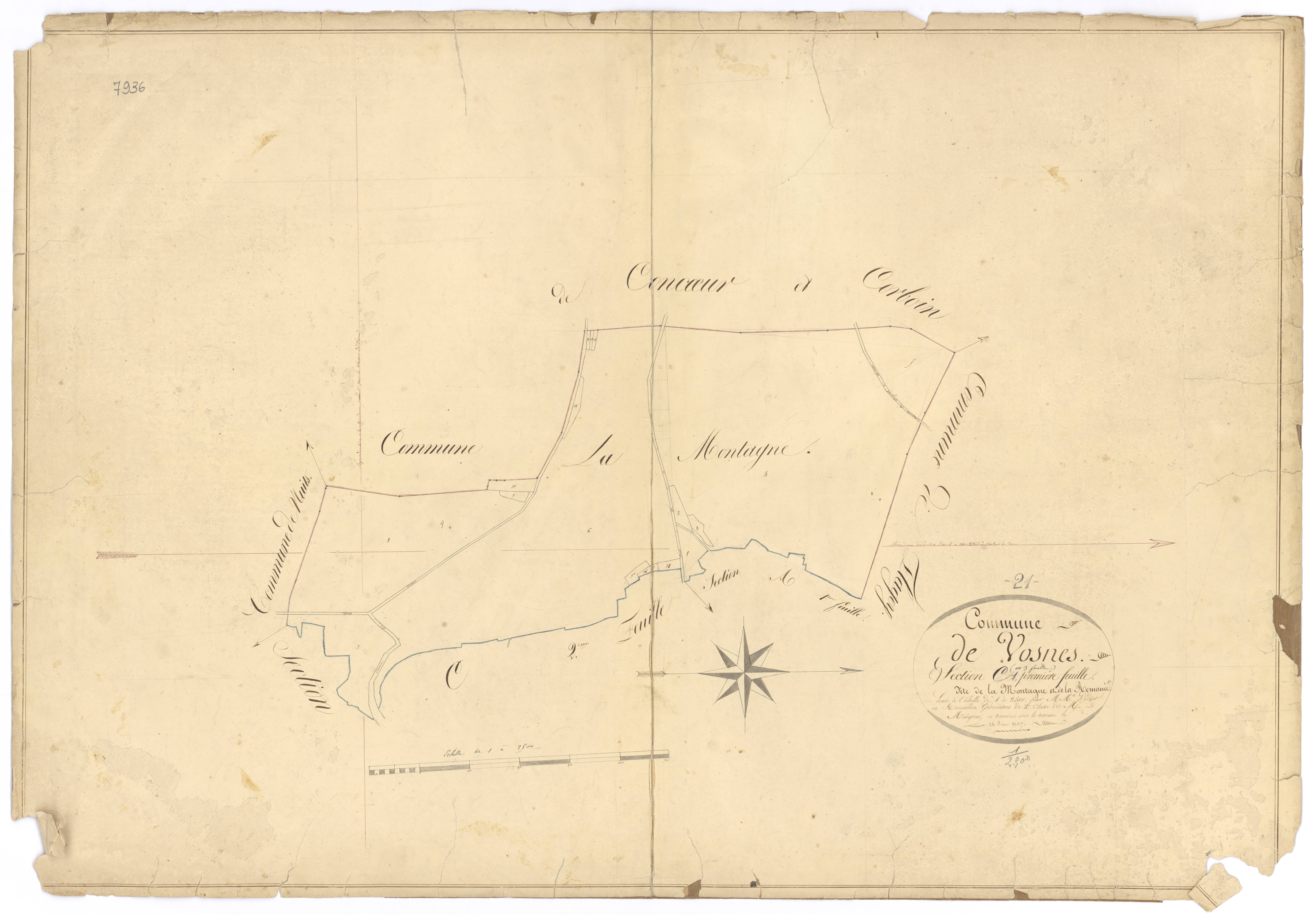 Vosne-Romanée - Section C1 - 3 P PLAN 714/5