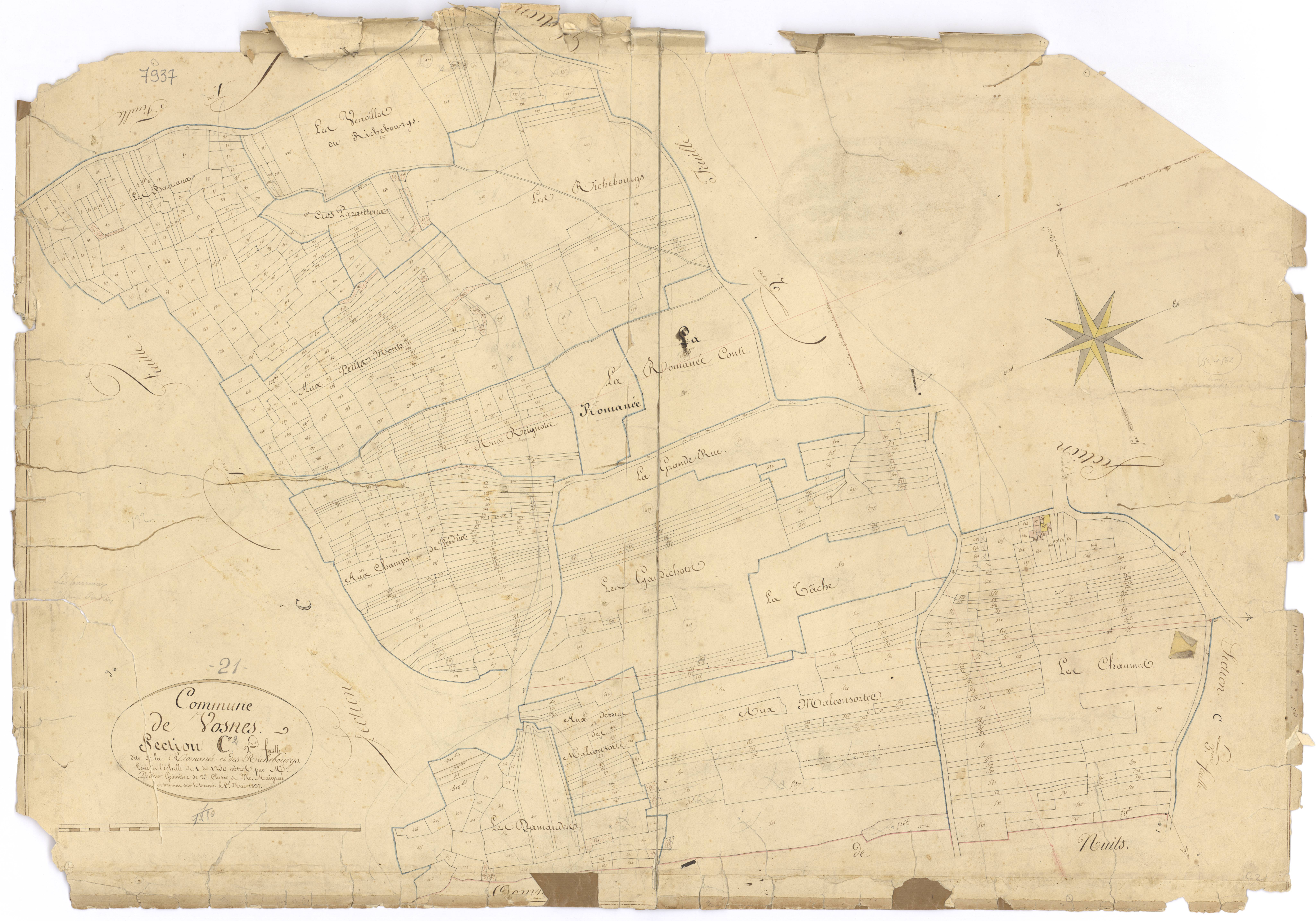 Vosne-Romanée - Section C2 - 3 P PLAN 714/6