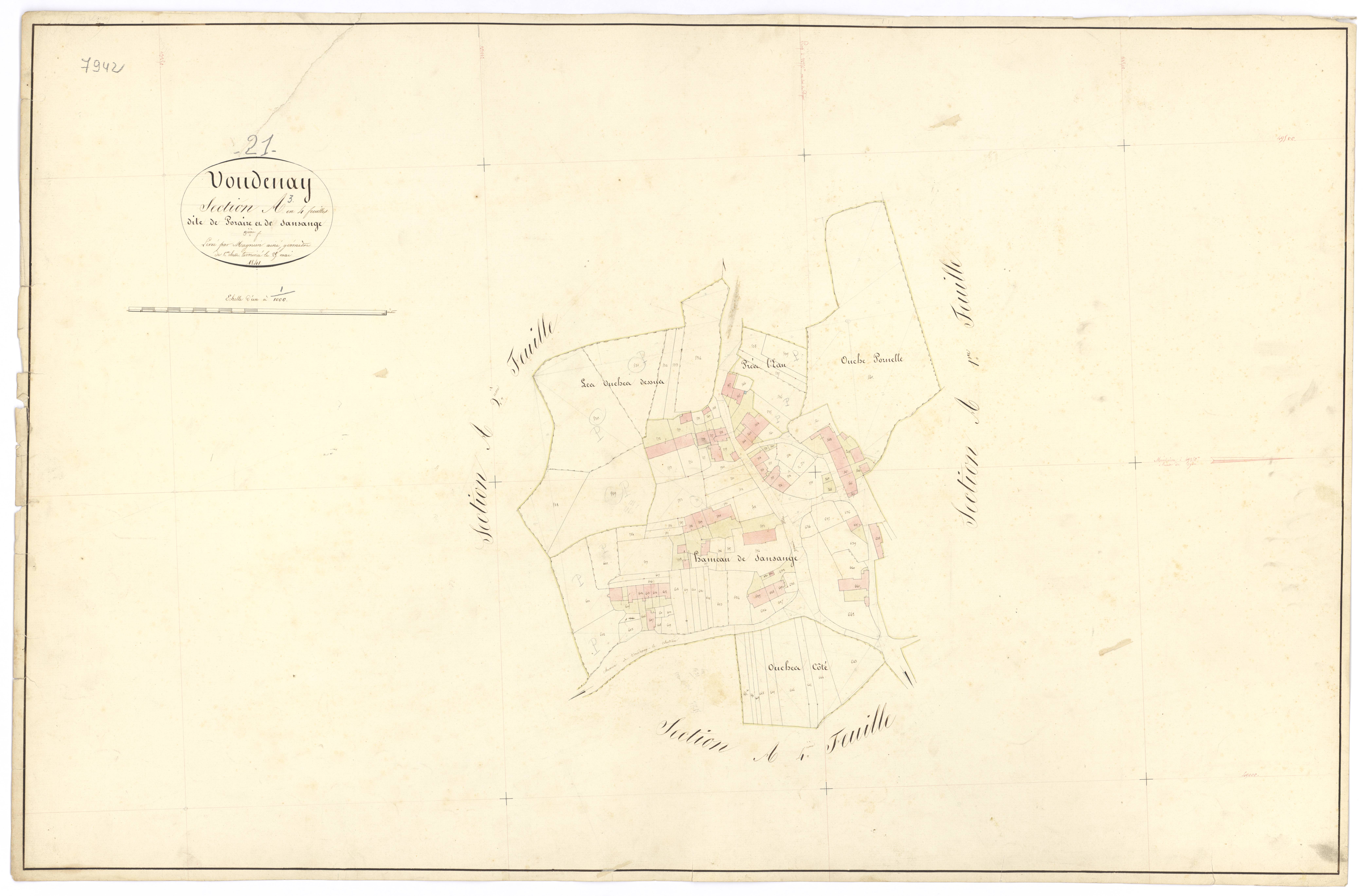 Voudenay - Section A3 - 3 P PLAN 715/4