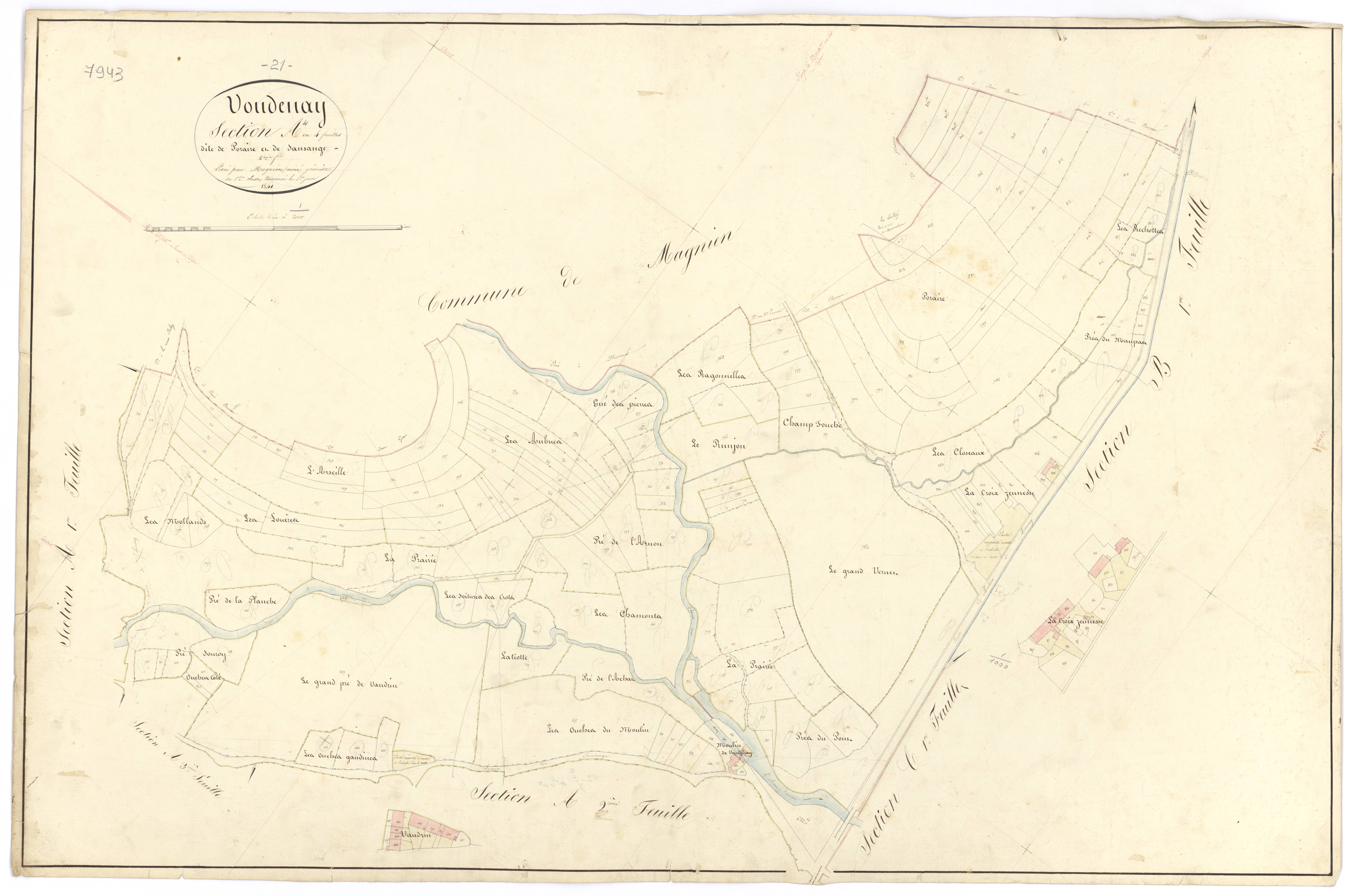 Voudenay - Section A4 - 3 P PLAN 715/5