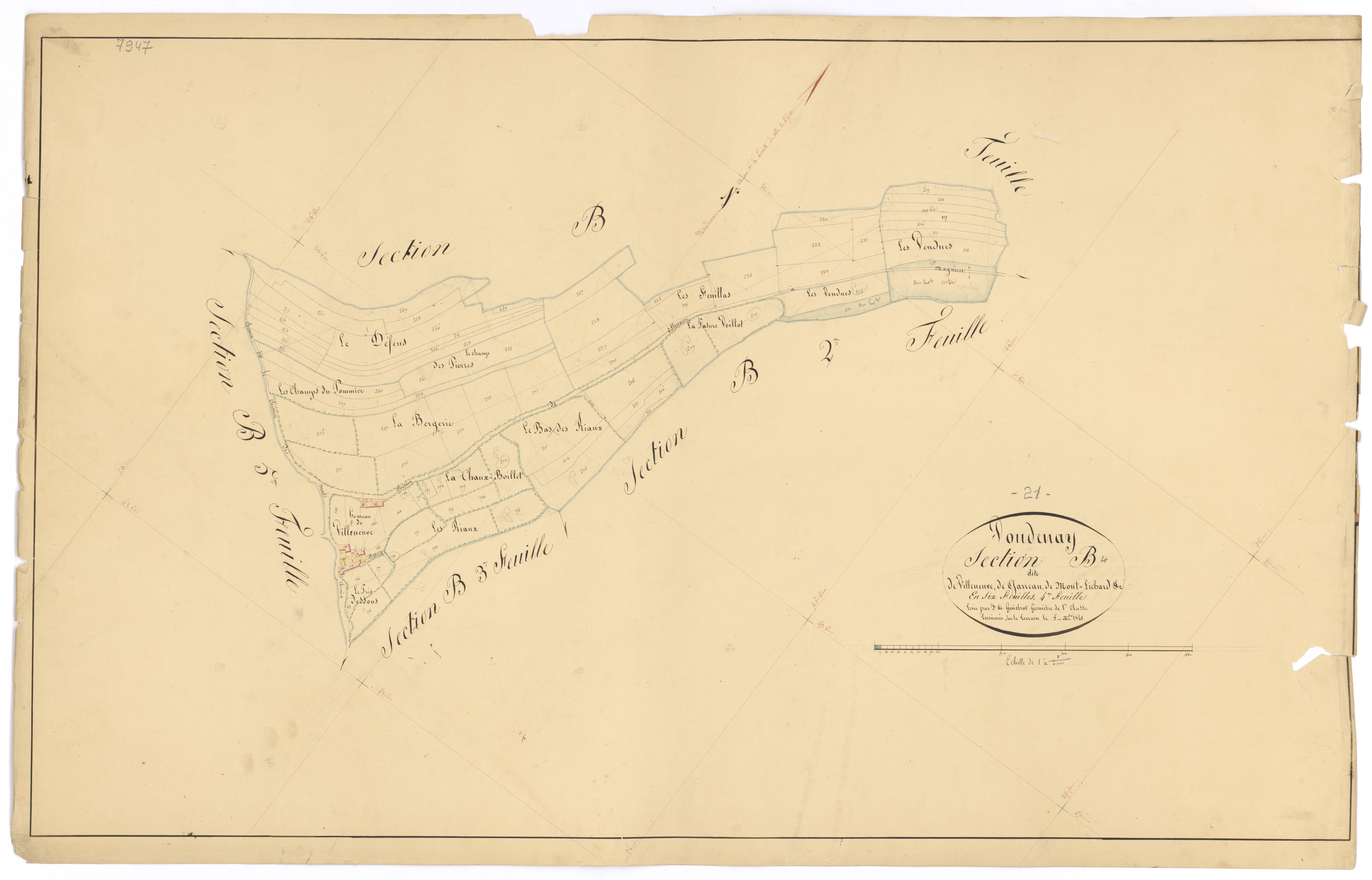 Voudenay - Section B4 - 3 P PLAN 715/9