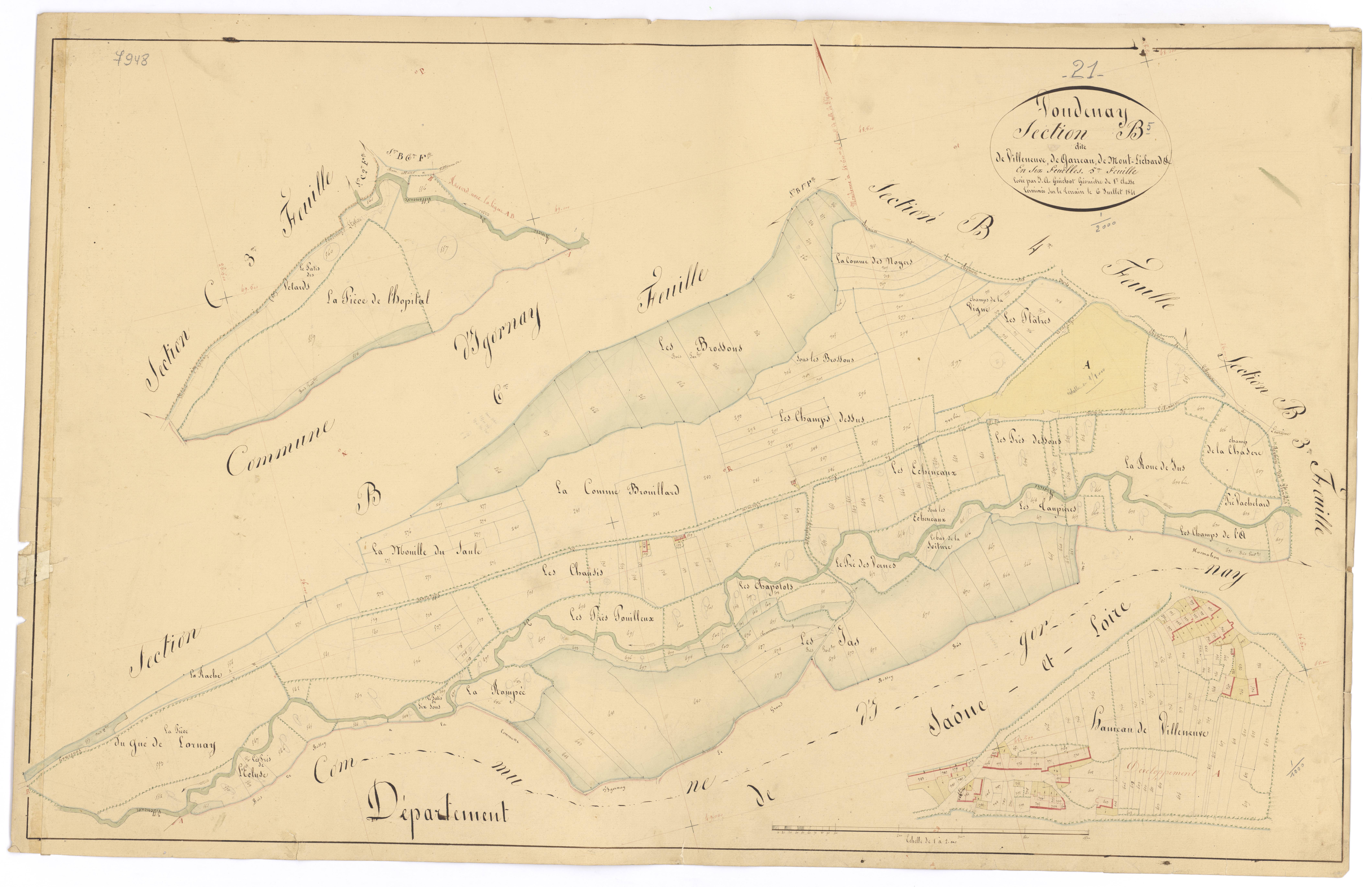 Voudenay - Section B5 - 3 P PLAN 715/10