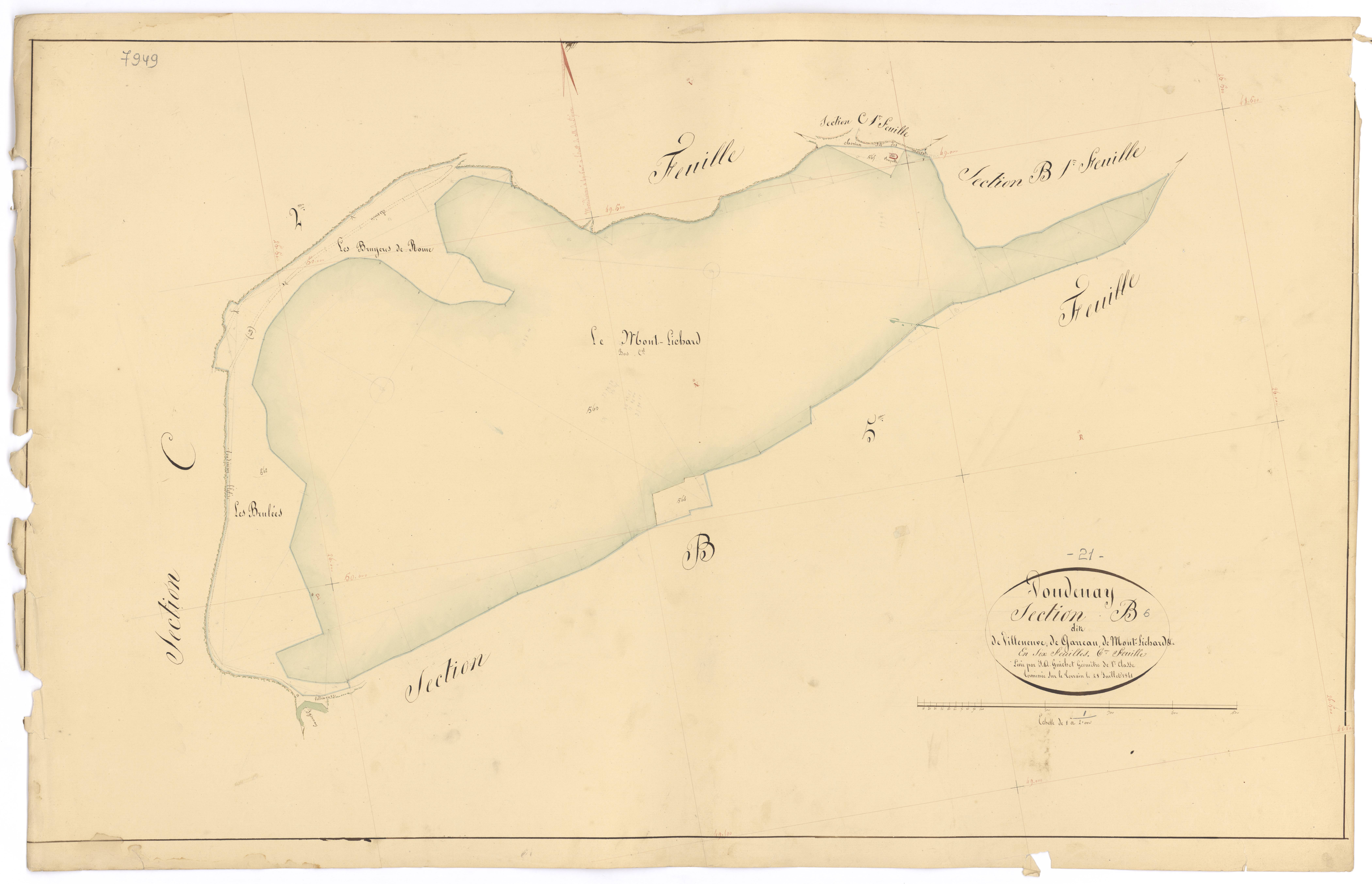 Voudenay - Section B6 - 3 P PLAN 715/11