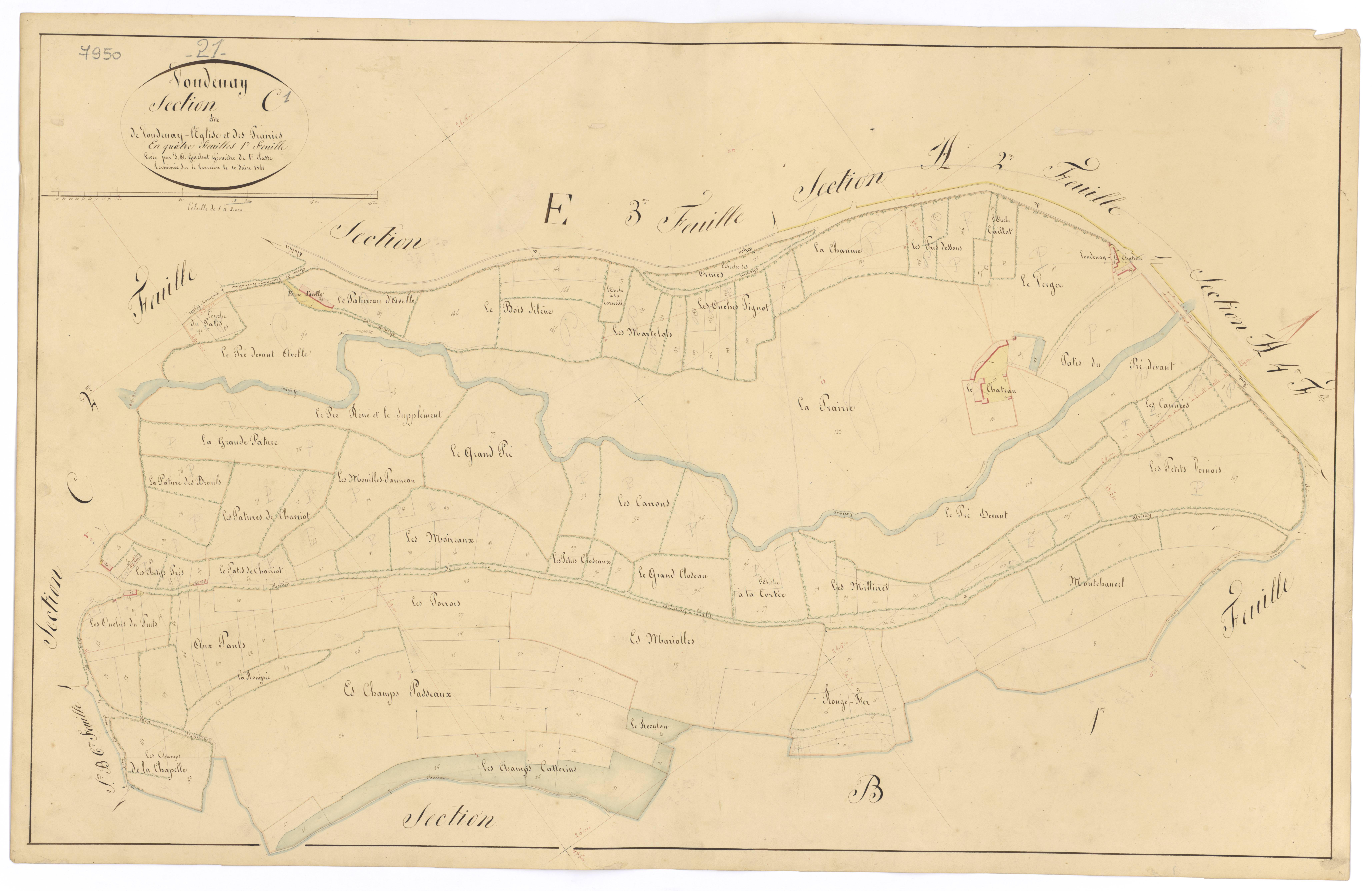 Voudenay - Section C1 - 3 P PLAN 715/12