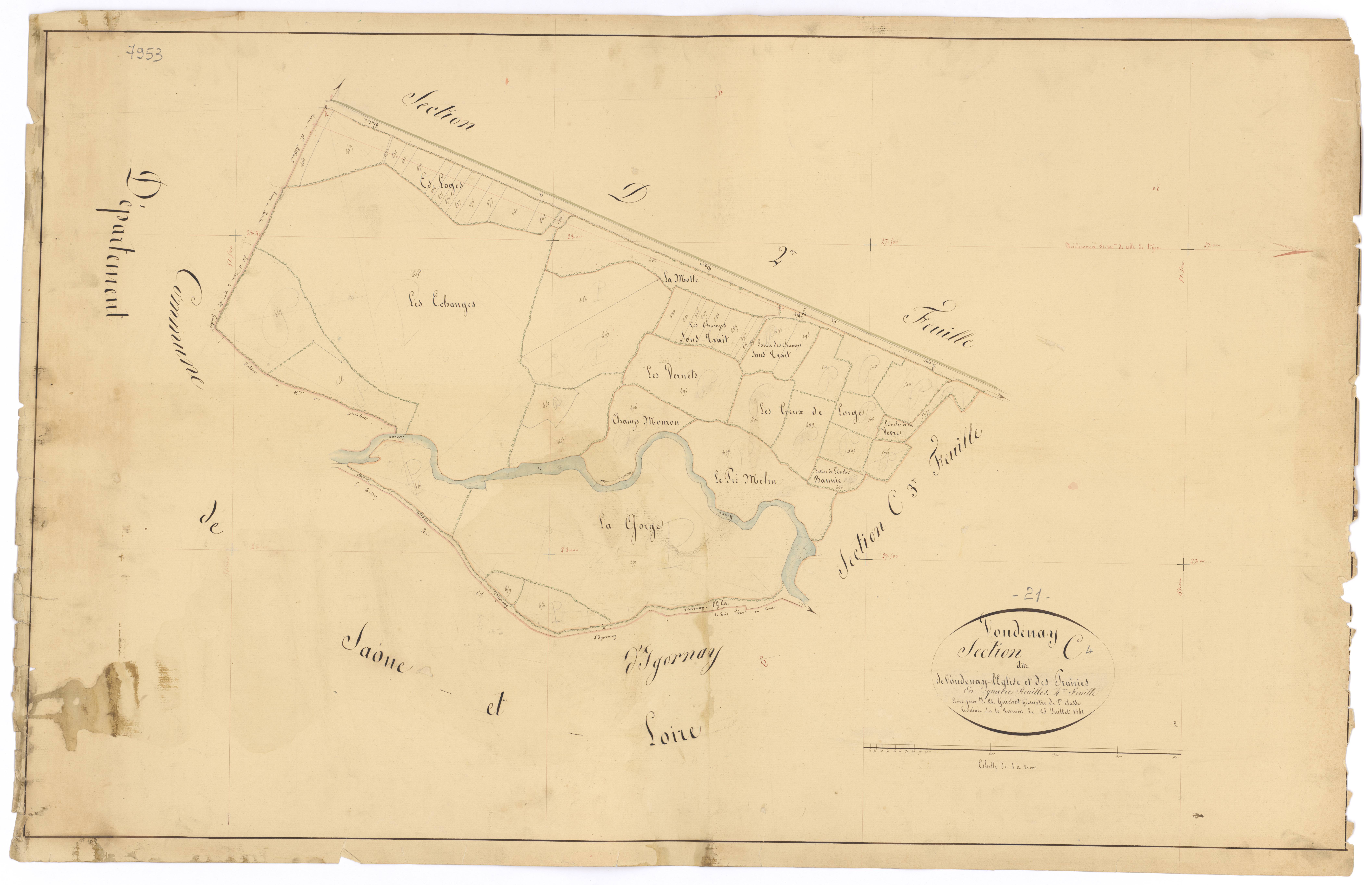 Voudenay - Section C4 - 3 P PLAN 715/15
