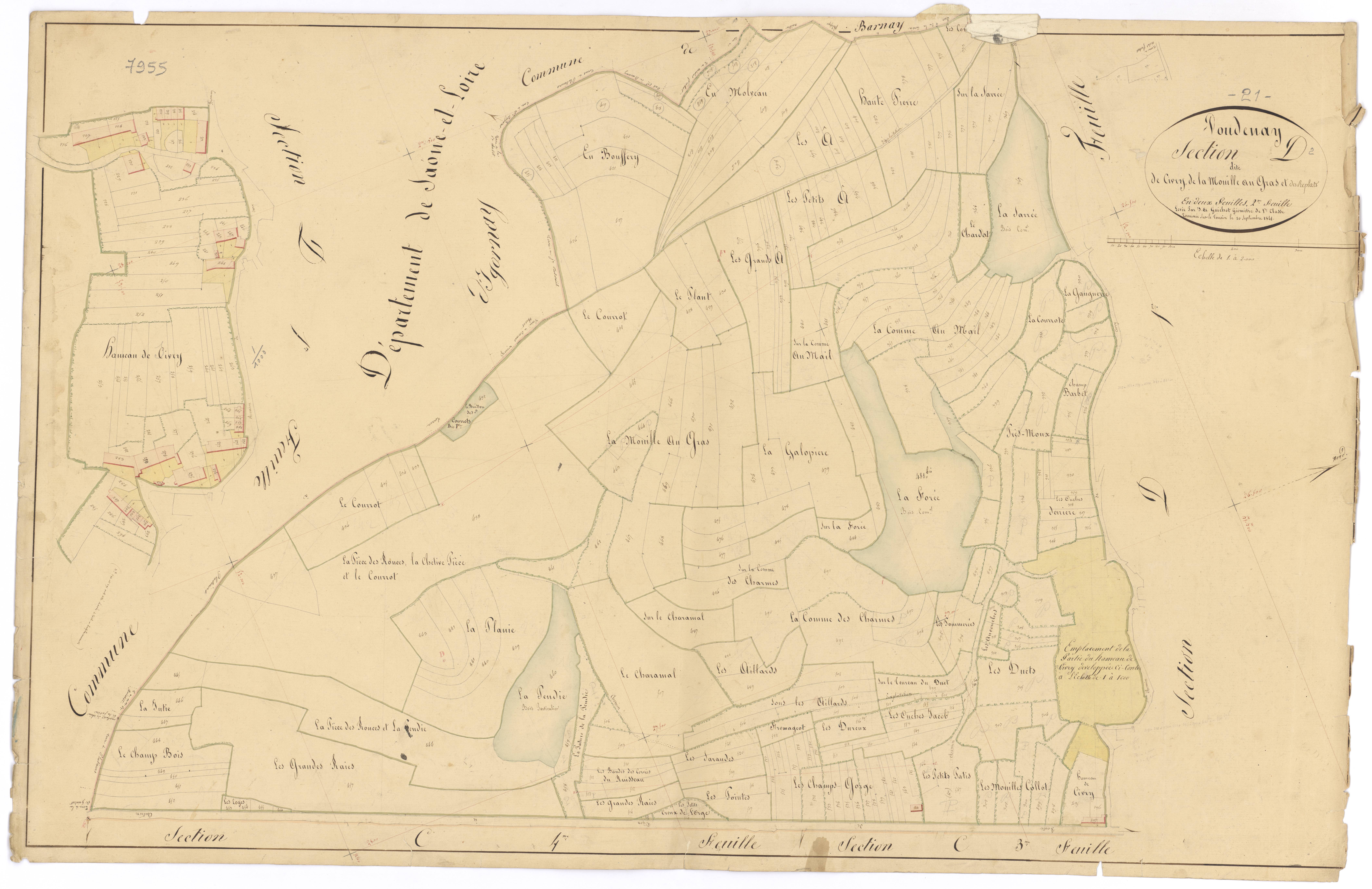 Voudenay - Section D2 - 3 P PLAN 715/17