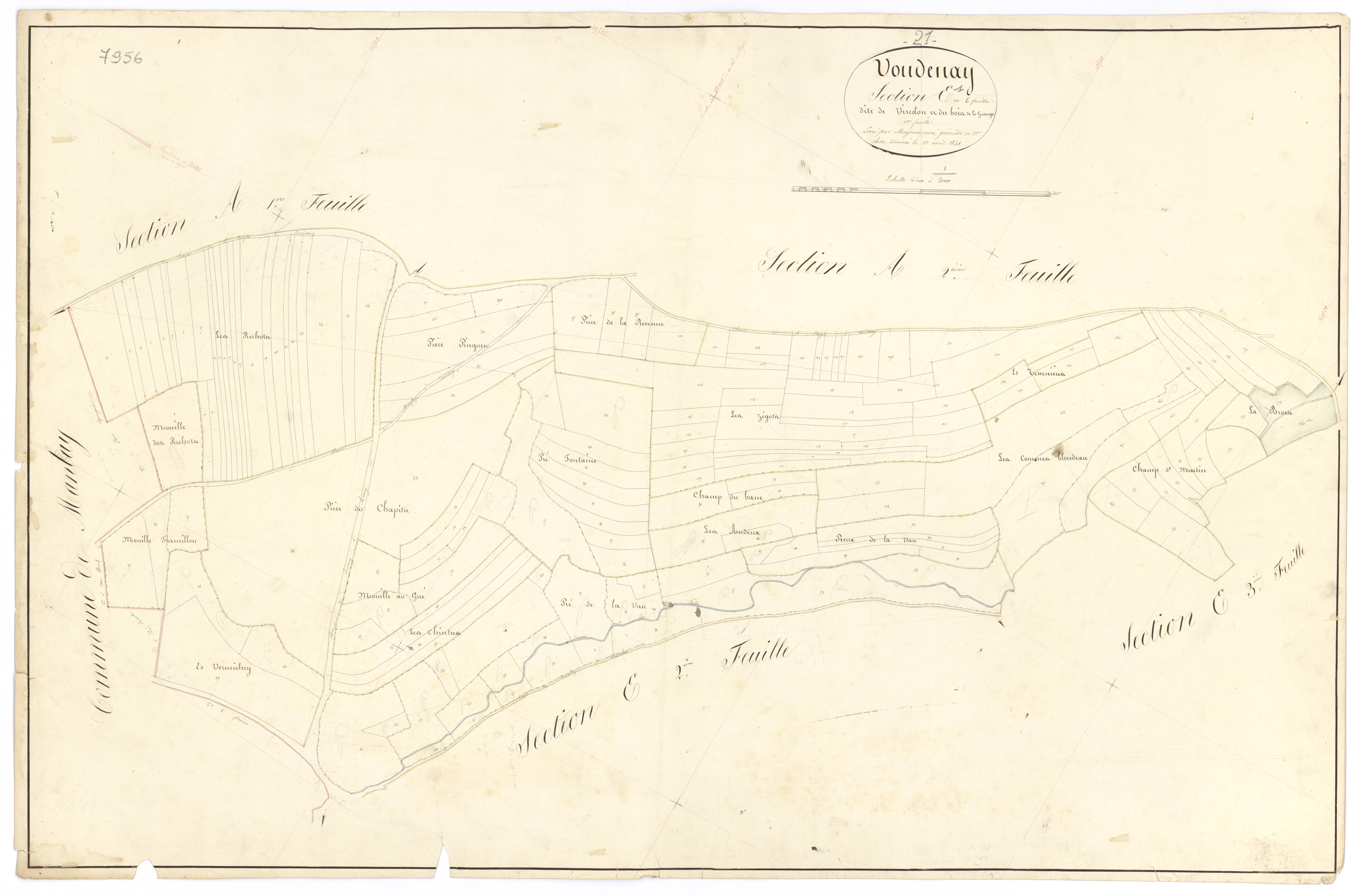 Voudenay - Section E1 - 3 P PLAN 715/18