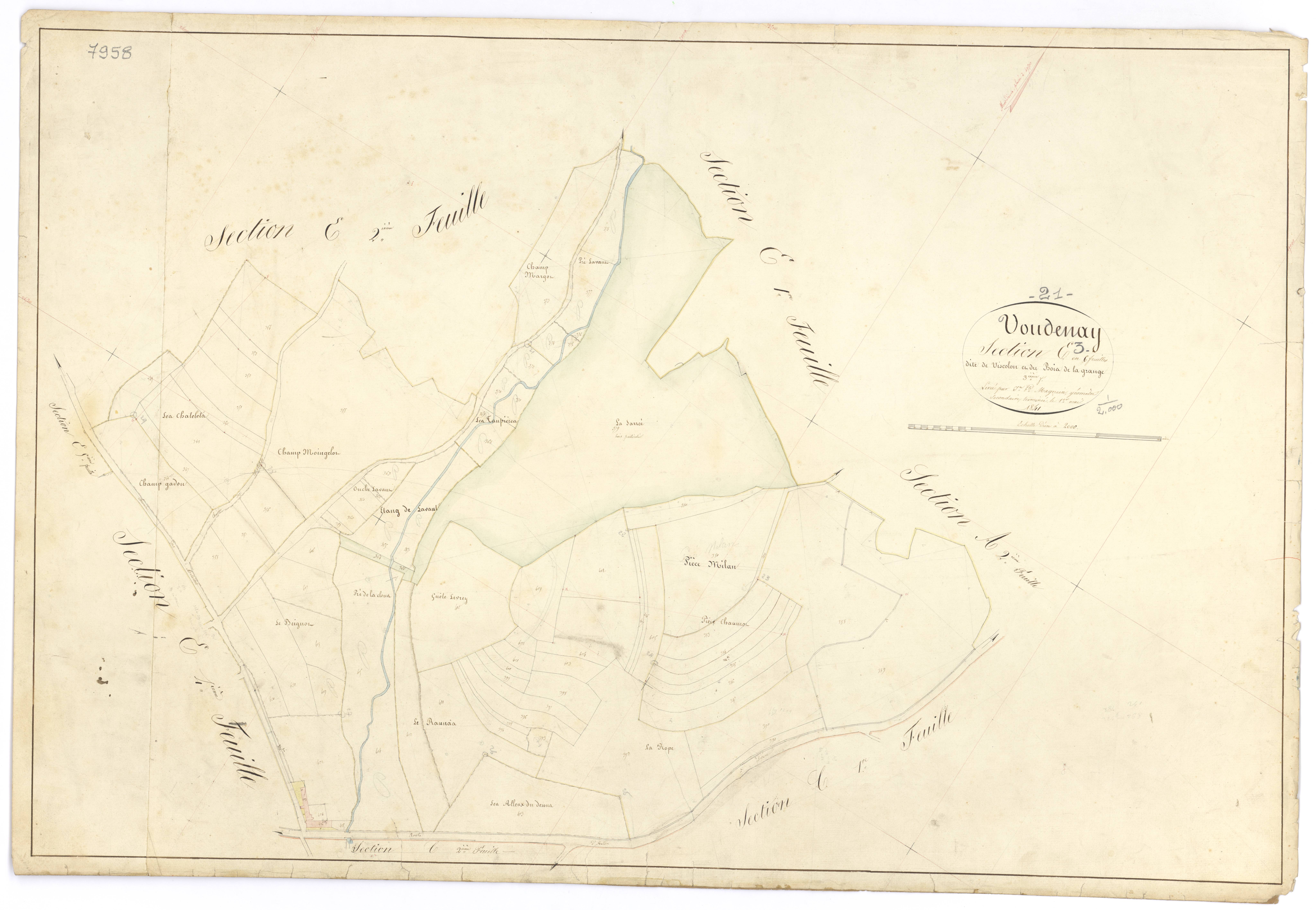 Voudenay - Section E3 - 3 P PLAN 715/20