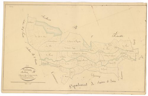 Voudenay - Section B3 - 3 P PLAN 715/8