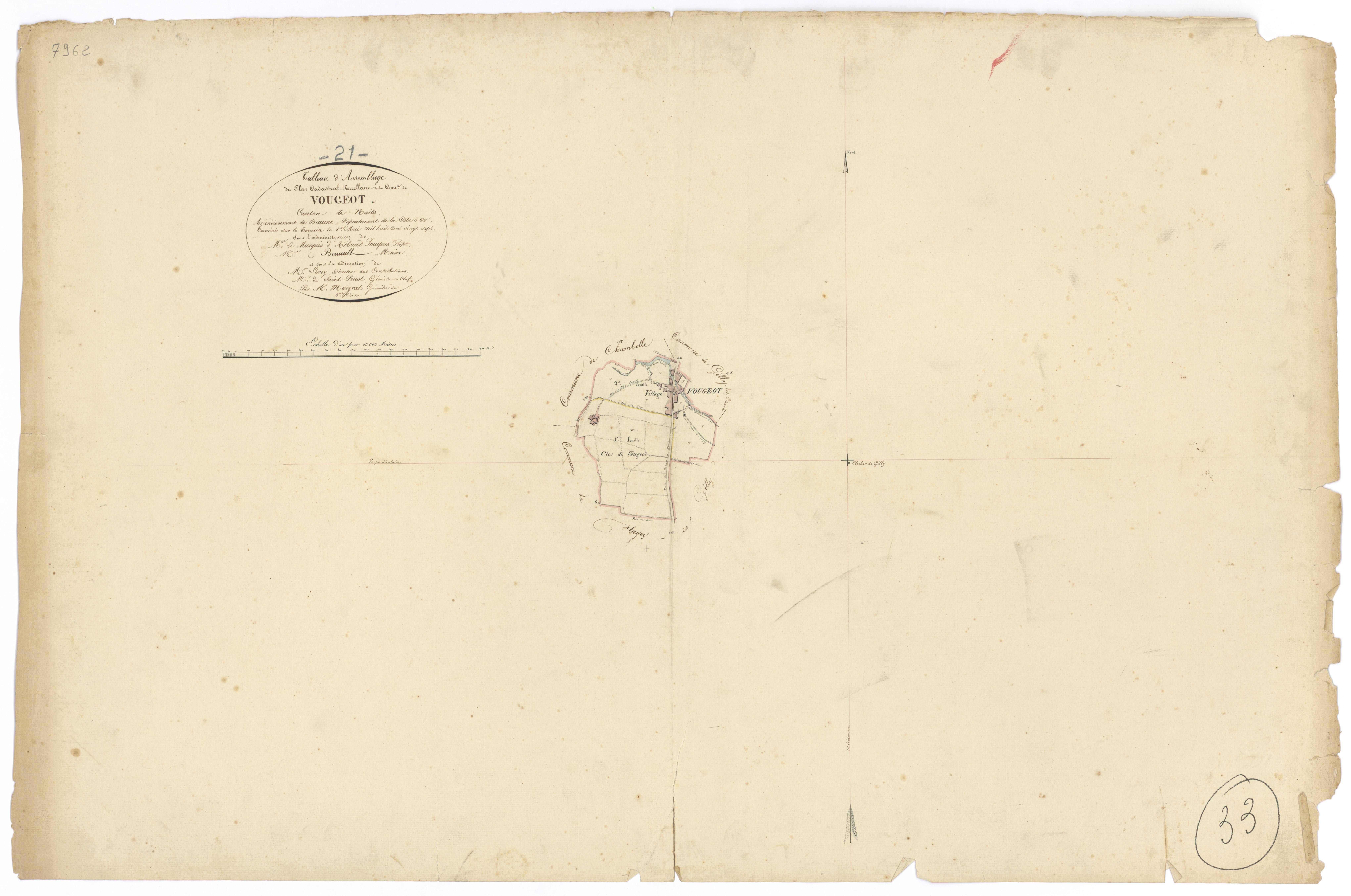 Vougeot - Tableau d'assemblage - 3 P PLAN 716/1