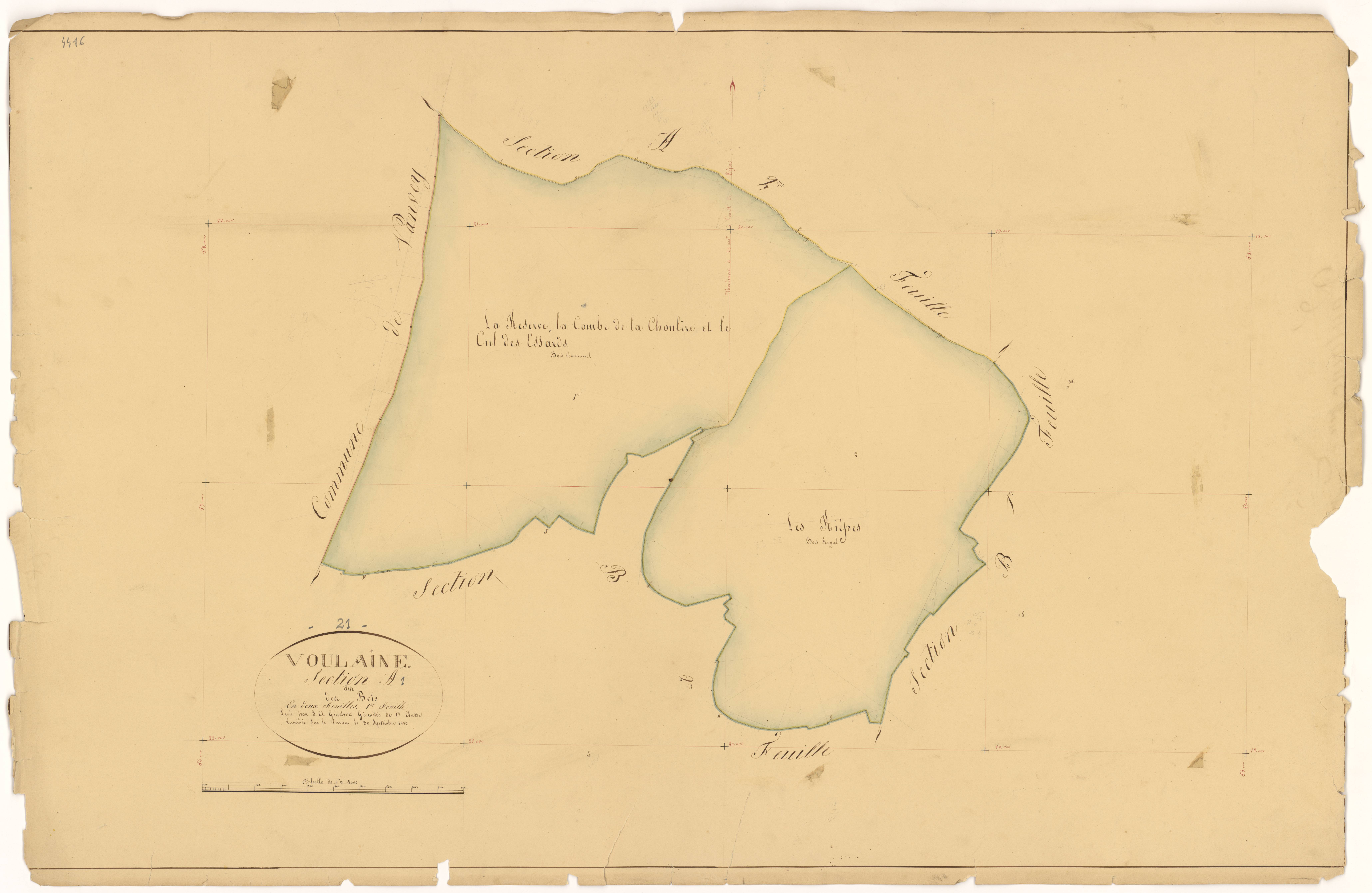 Voulaines-les-Templiers - Section A1 - 3 P PLAN 717/2