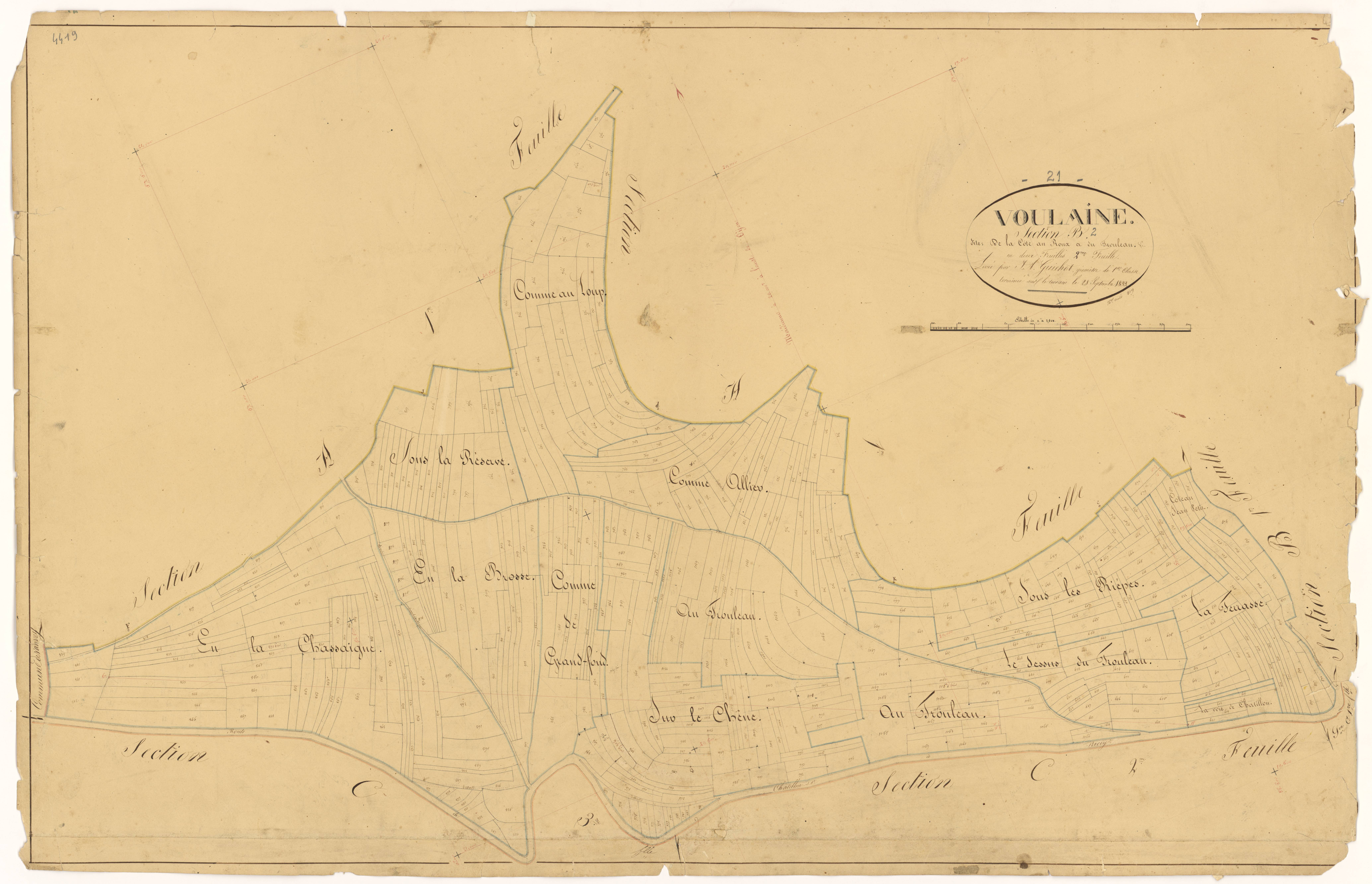 Voulaines-les-Templiers - Section B2 - 3 P PLAN 717/5