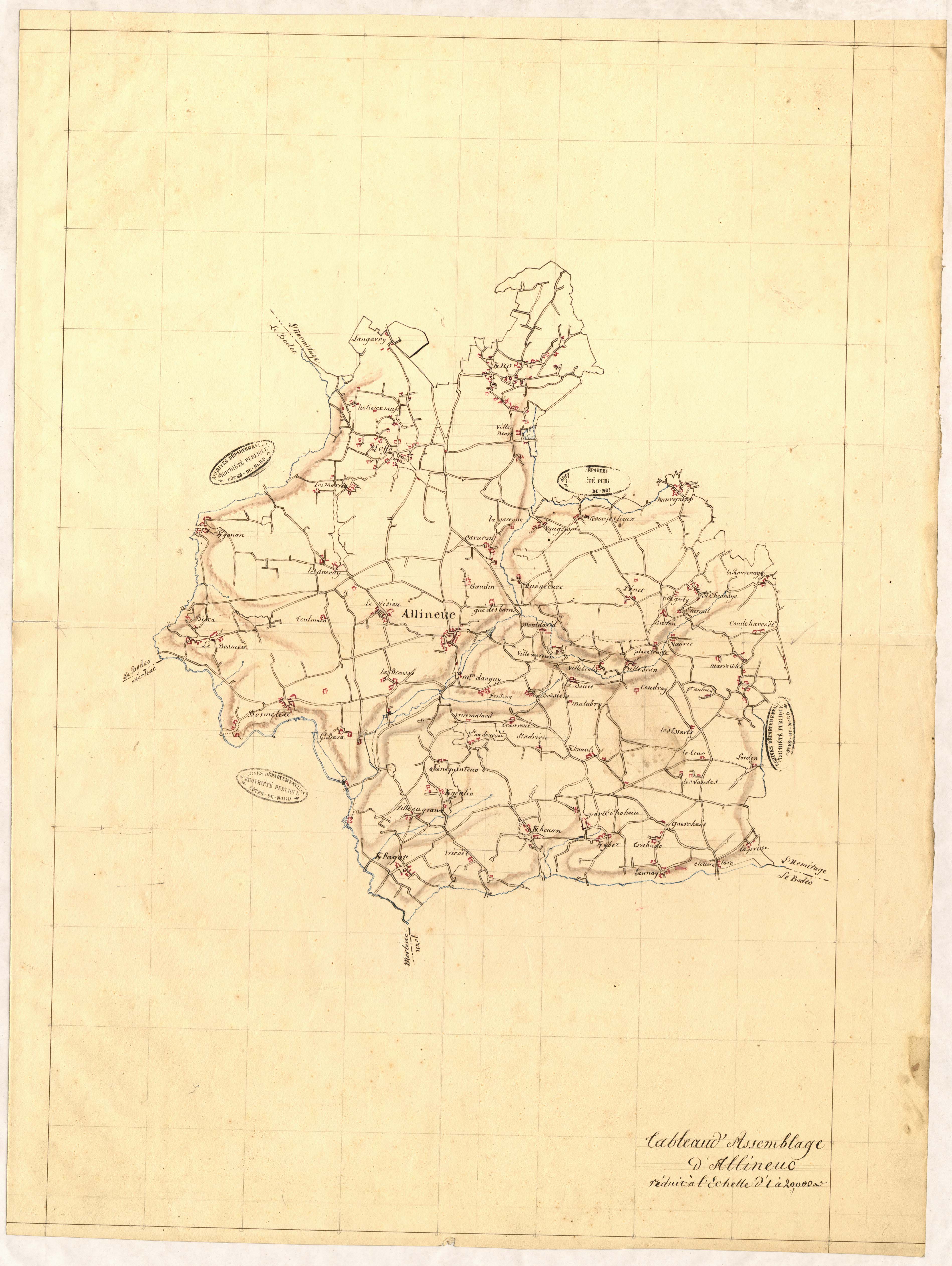 Allineuc - Tableau d'assemblage