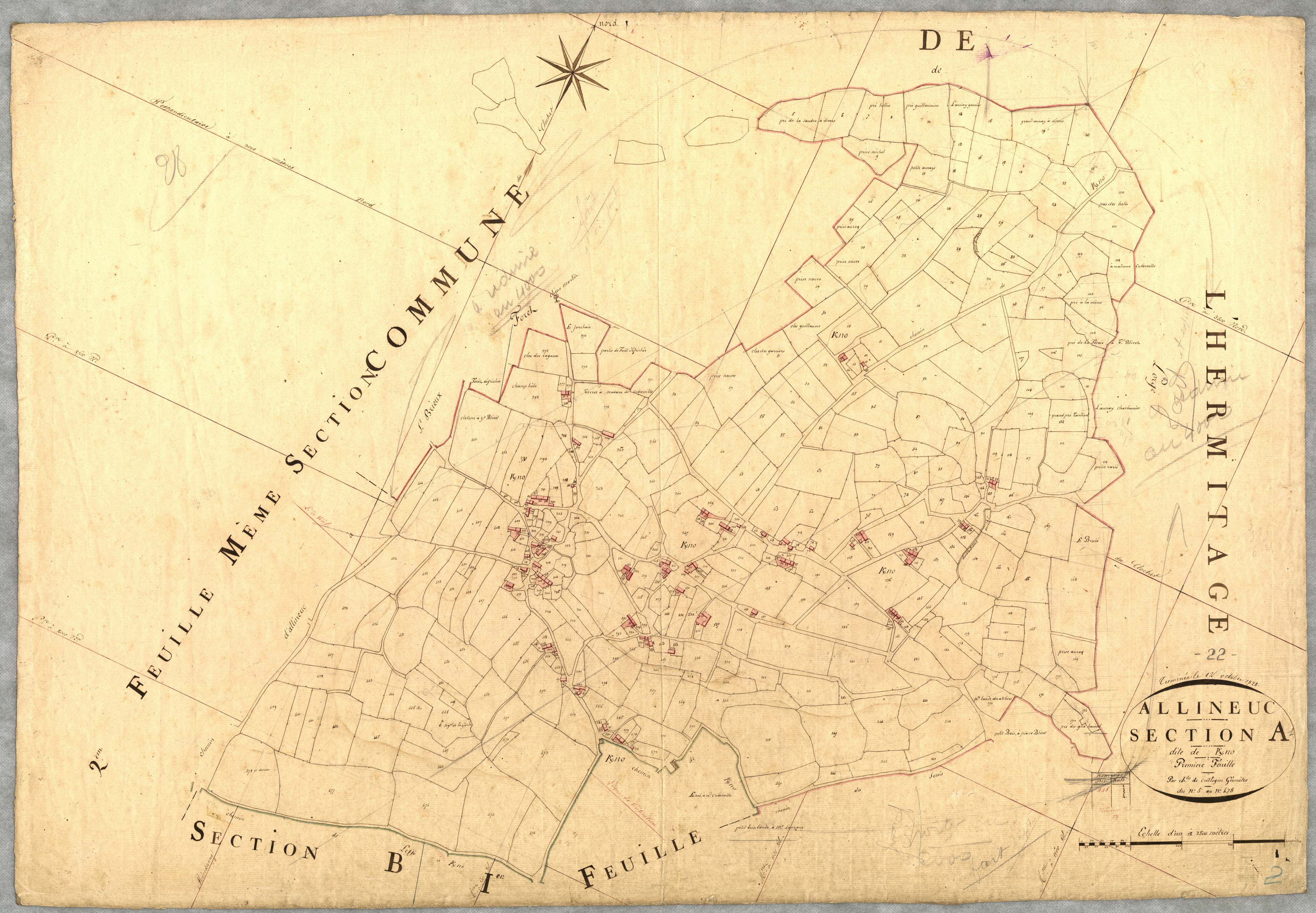 Allineuc - Section A, 1ère feuille