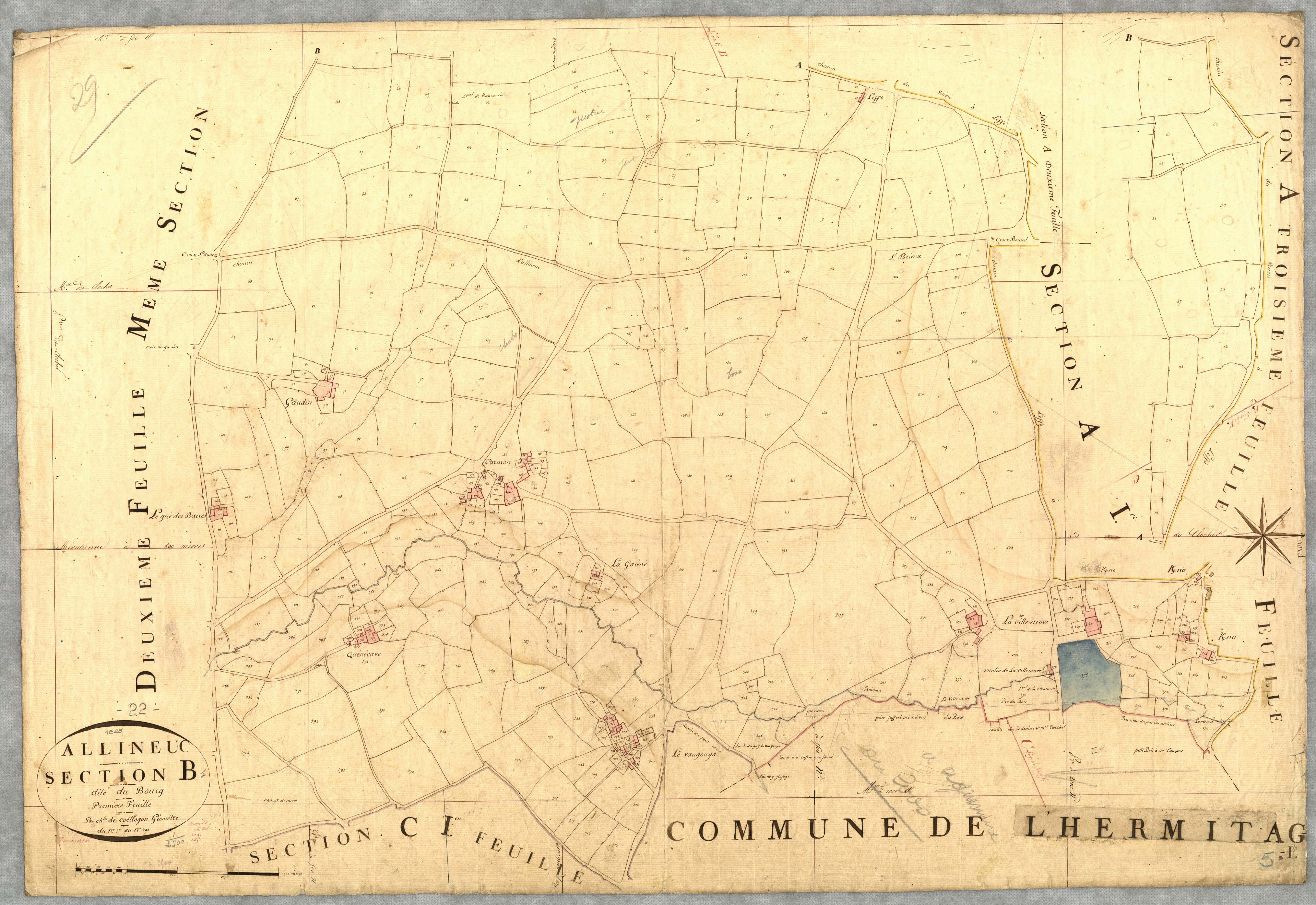 Allineuc - Section B, 1ère feuille