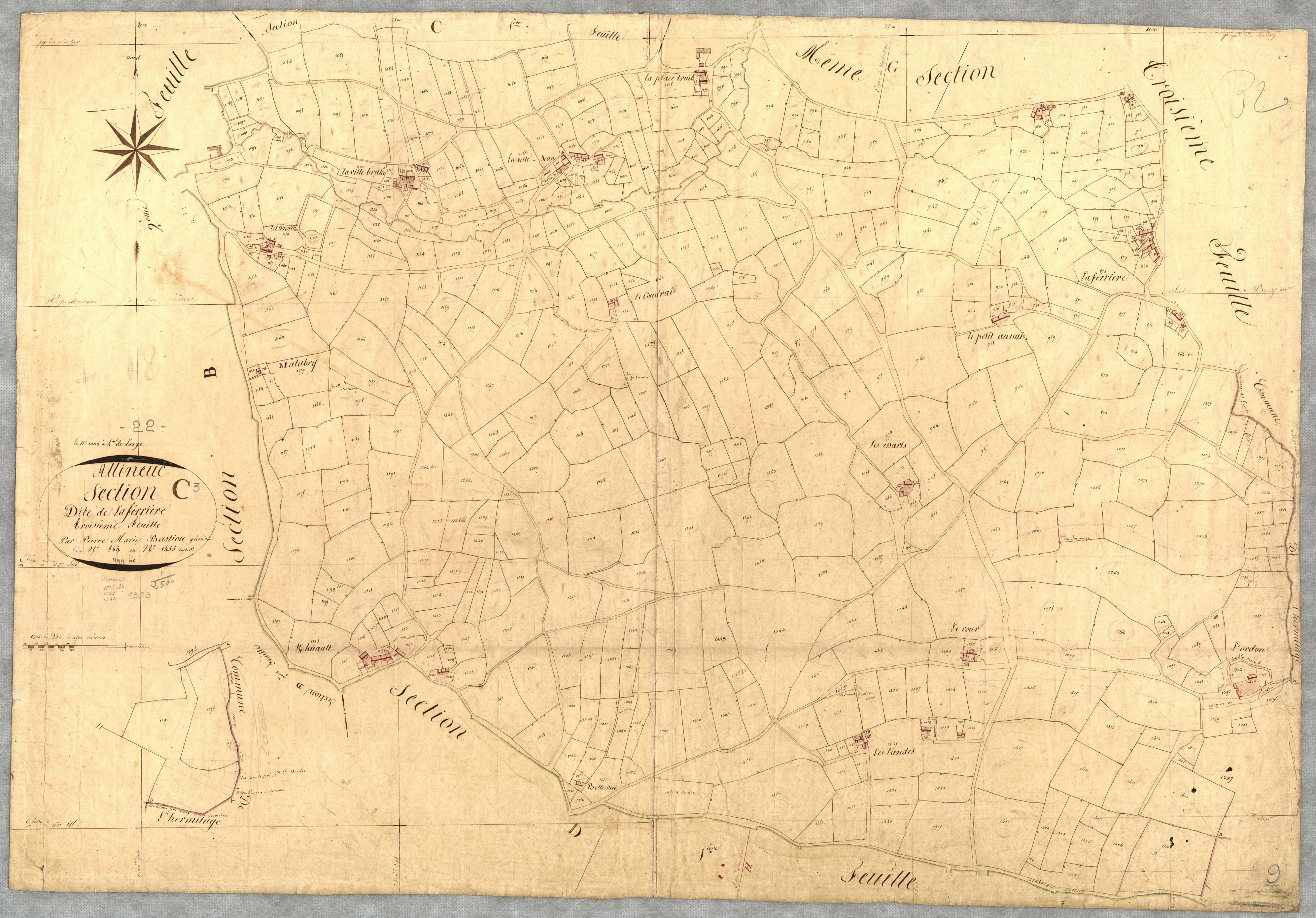 Allineuc - Section C, 3ème feuille
